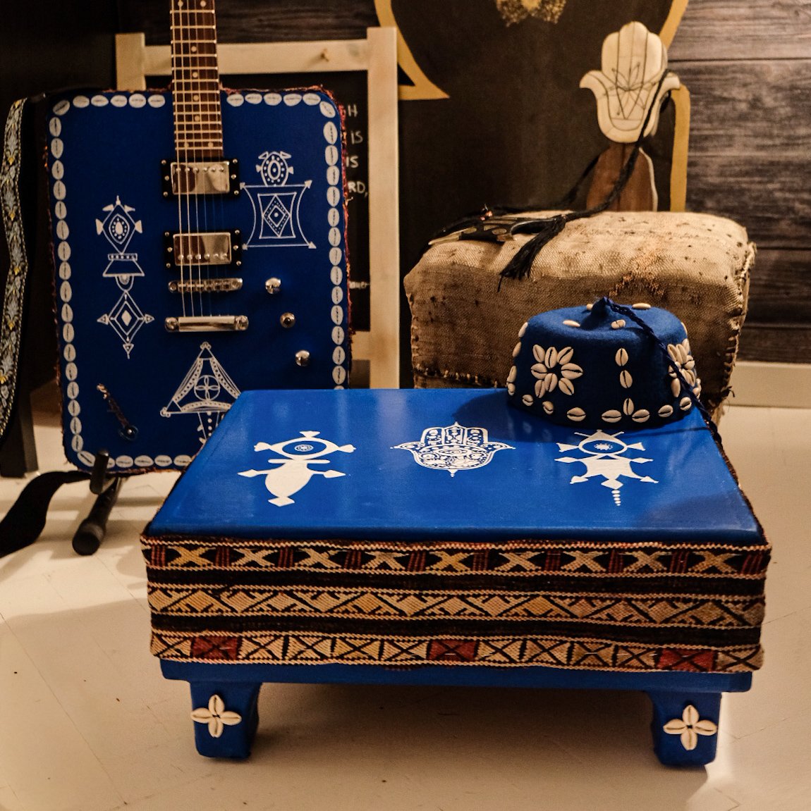 Gembara pedal table — a table made by Adil Fadi as part of the Gembara project.