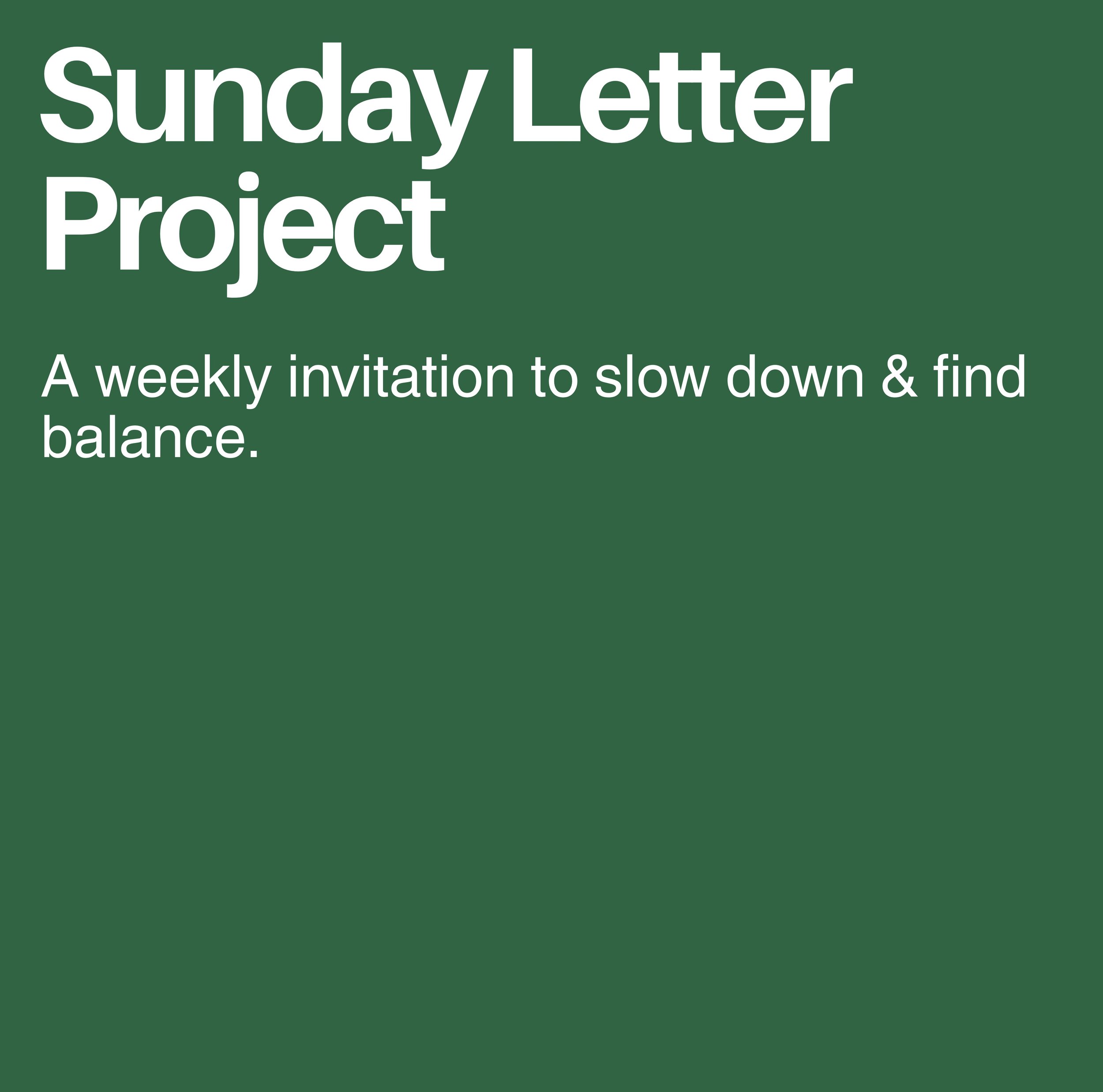 The Sunday Letter Project