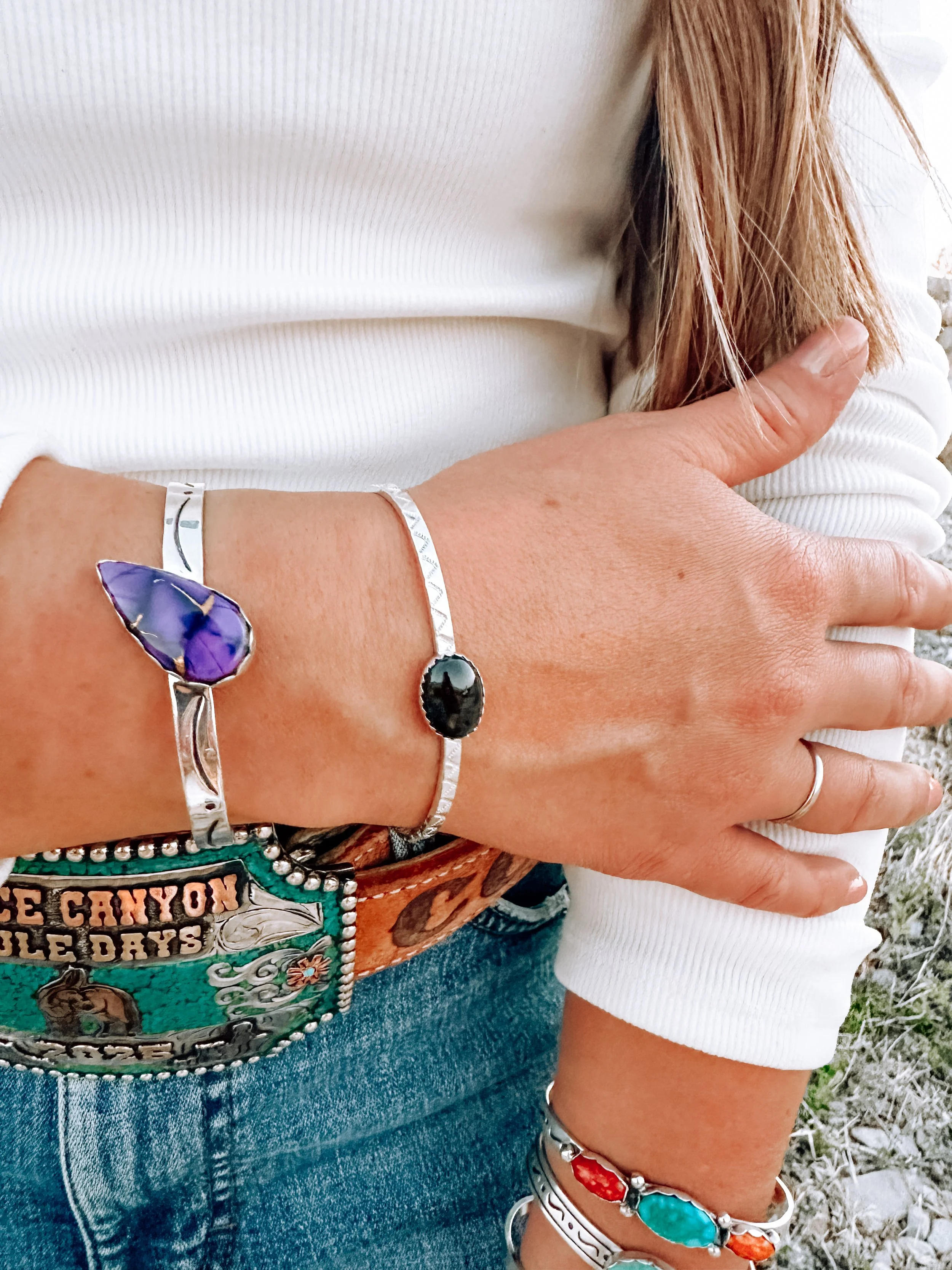 Black Onyx Stacker Cuff