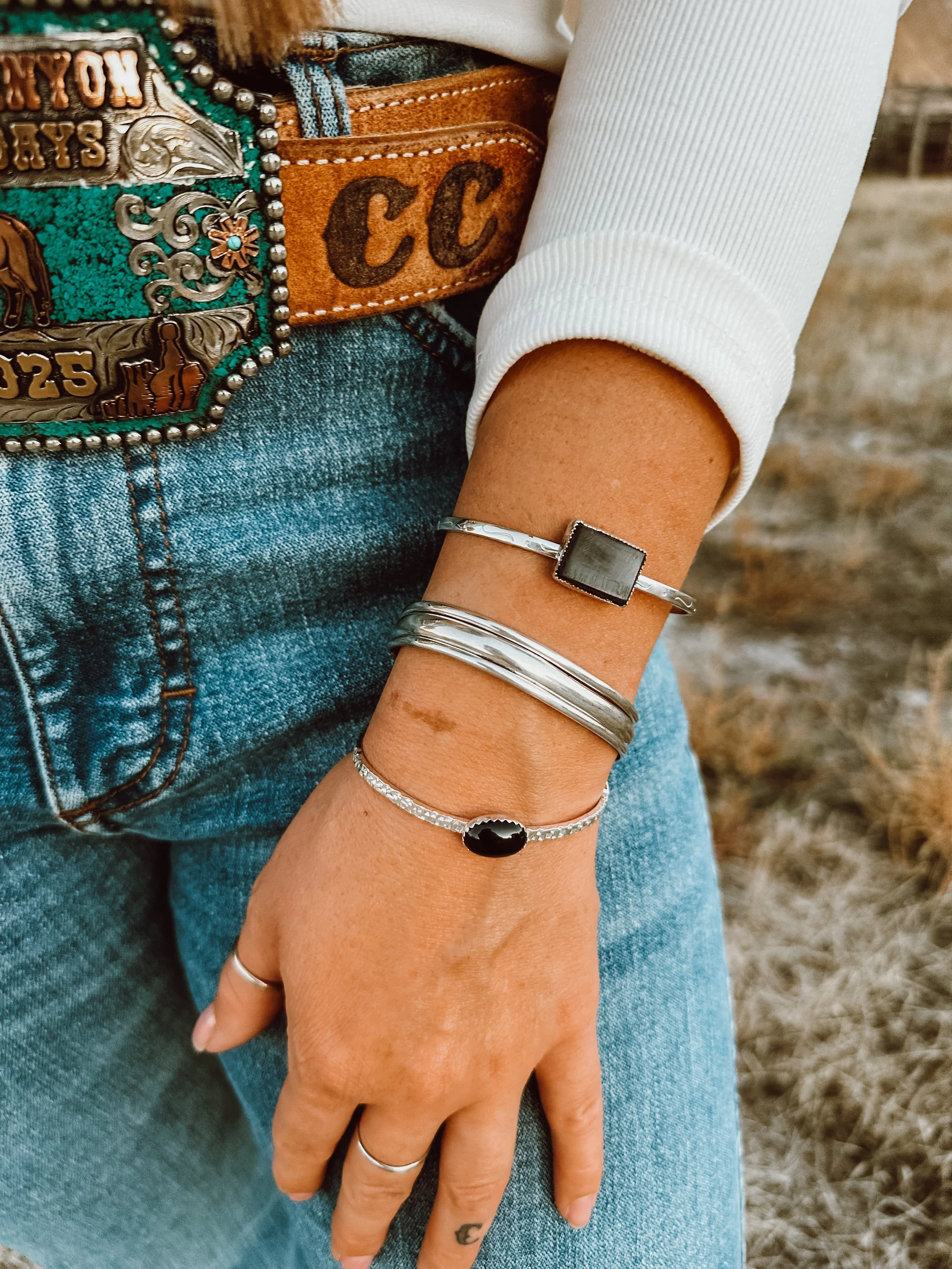 Buffalo Horn Stacker Cuff