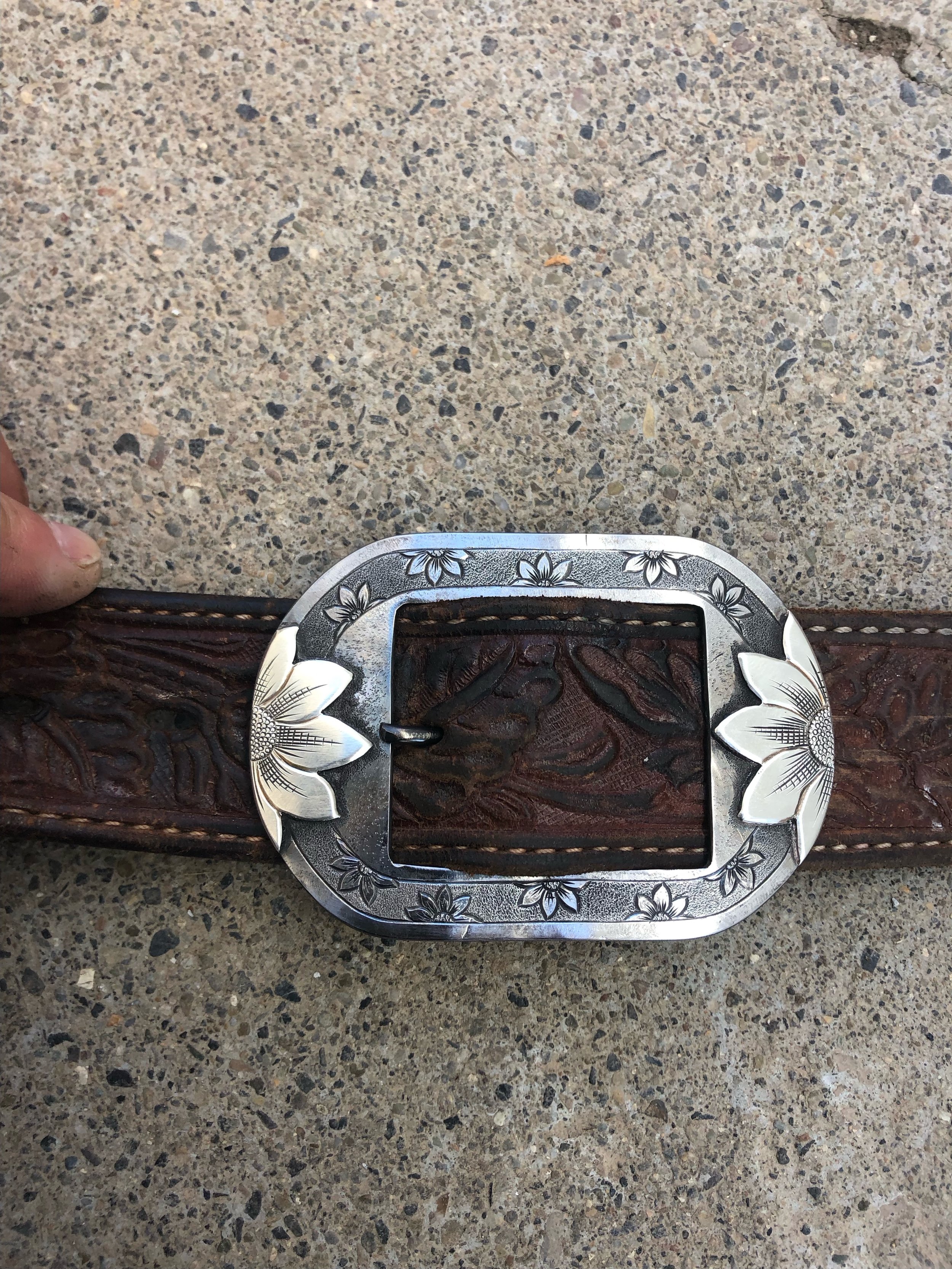 Hand Engraved Belt Buckle