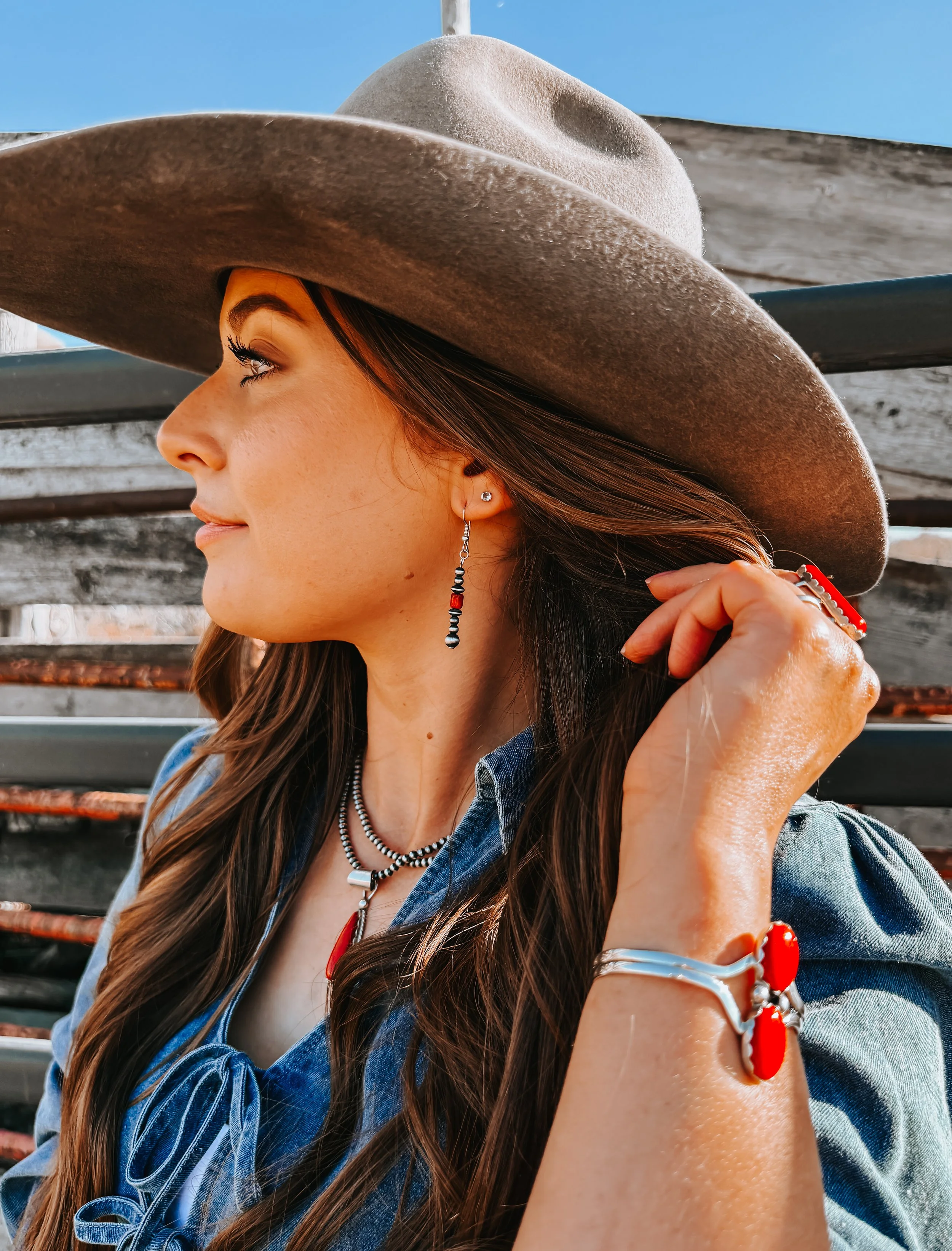 Pearl & Coral Earrings