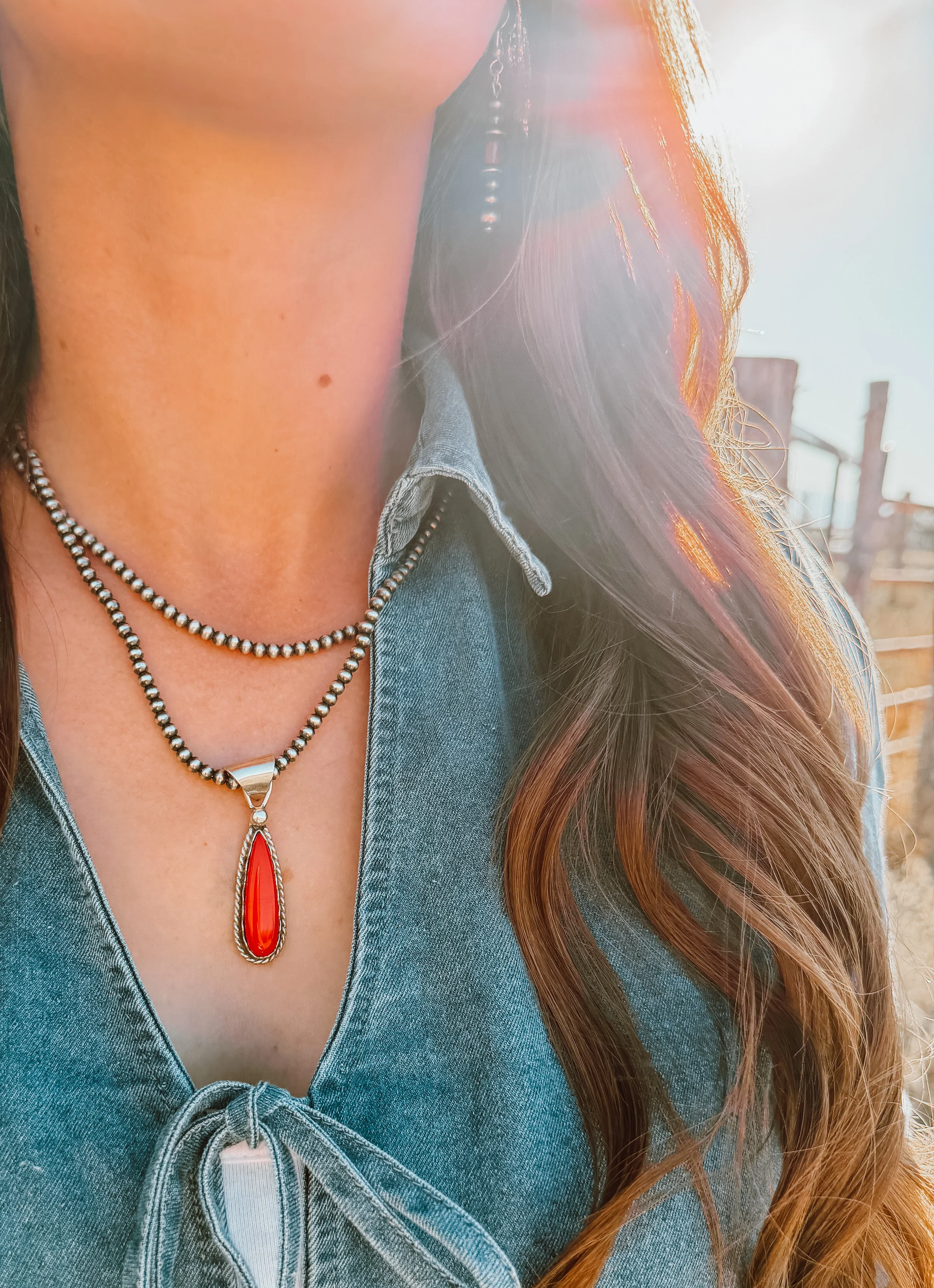 Red Rosarita Pendant