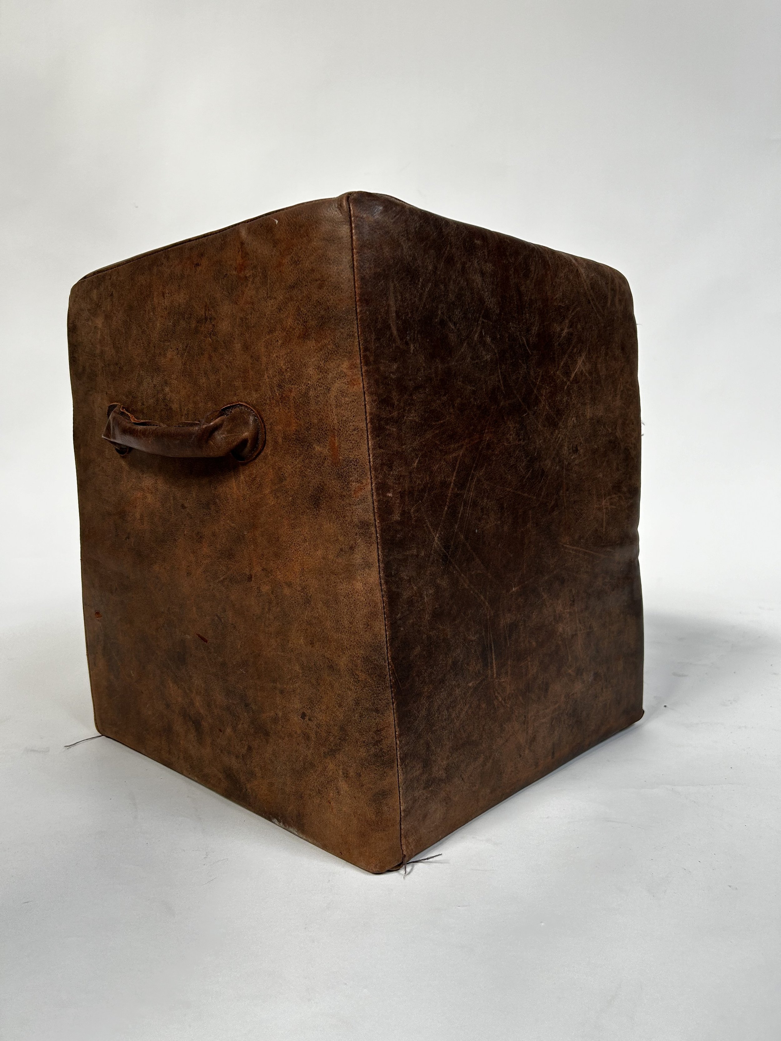 Leather Foam Ottoman - "Foamie"