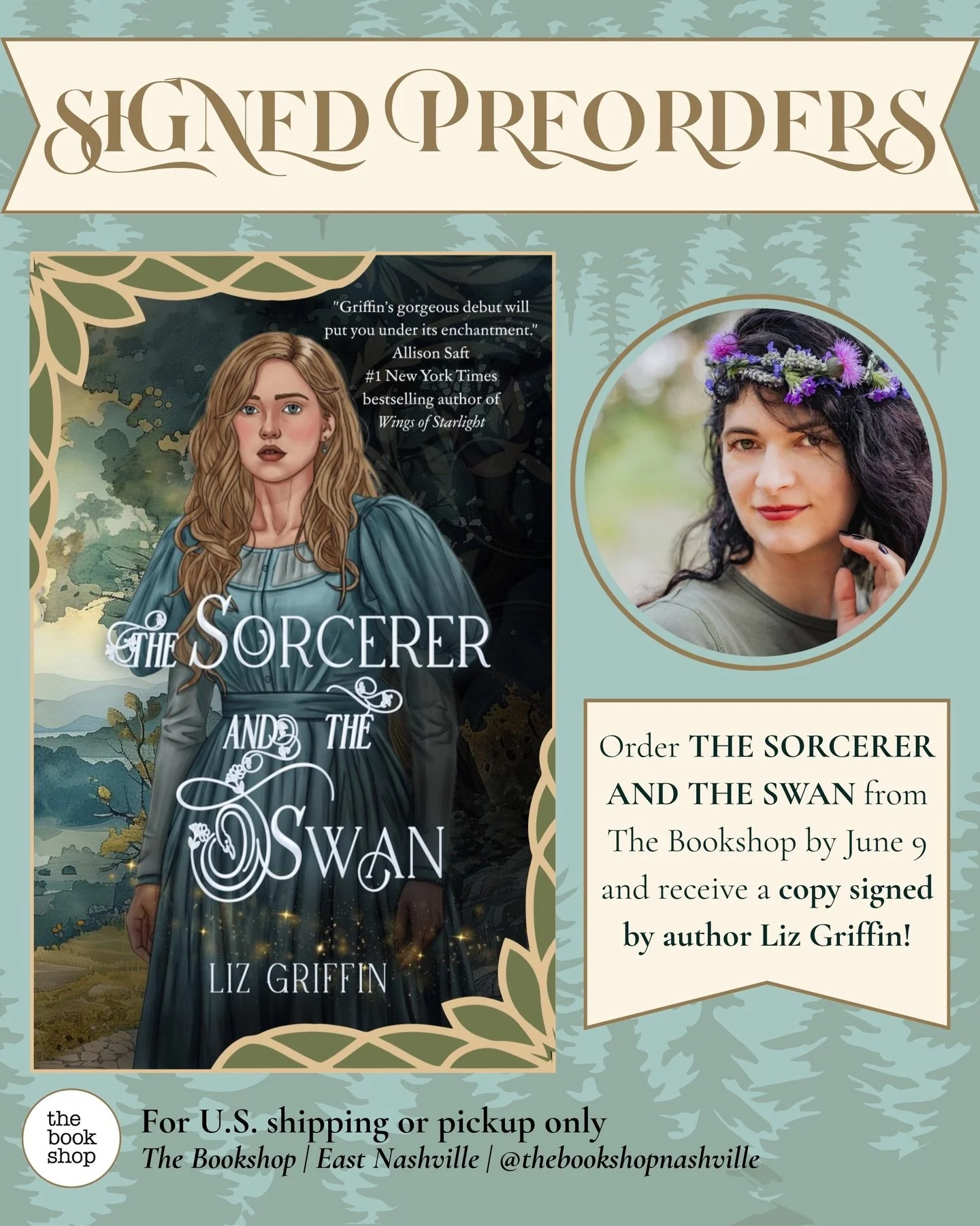🦢🏹✨ SIGNED PREORDERS!

I&rsquo;m incredibly excited to share that I&rsquo;ll be signing preorders of THE SORCERER AND THE SWAN from @thebookshopnashville , for orders placed by June 9th (a week before pub date).

Keep an eye out for more preorder-r