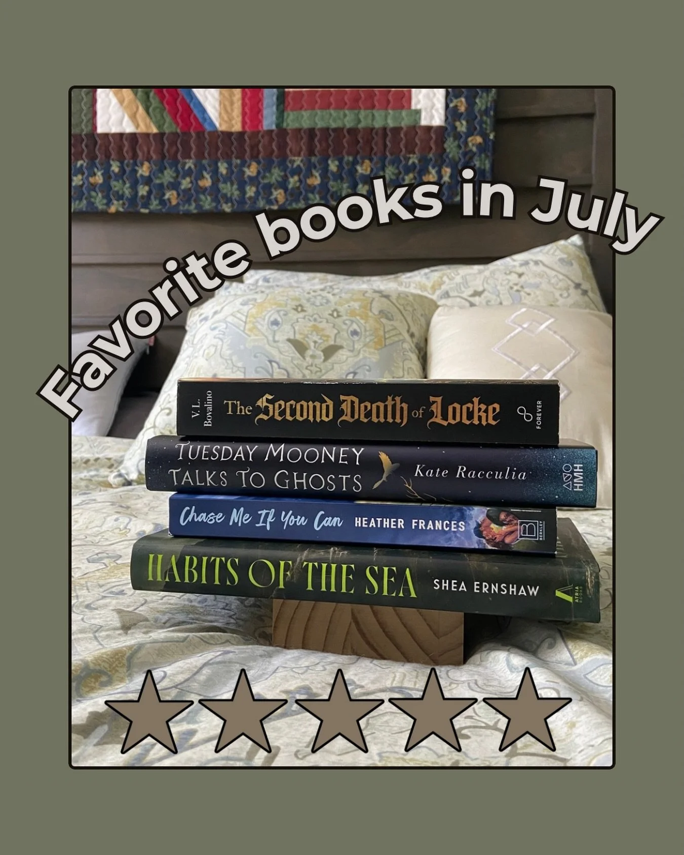 Do you have a favorite book from July?

For me, July was a month of adventure, both on and off the page. Here are my favorite reads from the month:

The Second Death of Locke by @toribovalino &mdash; stunning fantasy with a heart-wrenching slow burn 