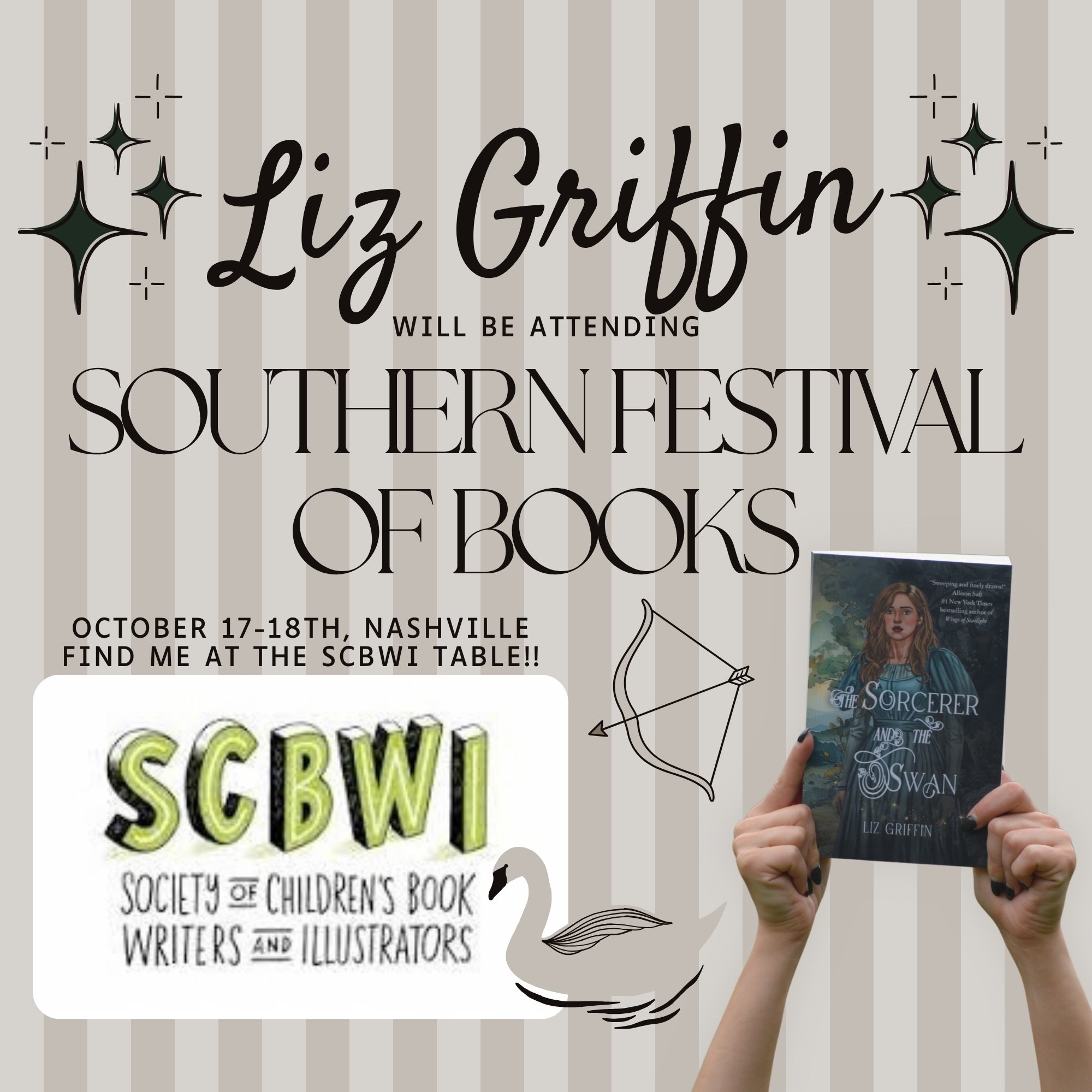 Next weekend! 🦊📚

Find me at @sofestofbooks October 17-18! I&rsquo;ll be milling about, attending panels, and hyping up my friends @alishaklapheke and @ericaivyrodgers at booth 51! I also have a couple shifts at the @scbwimidsouth booth:

Oct 17 fr