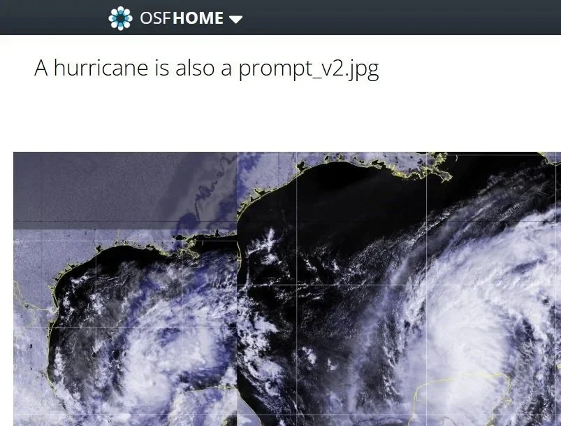 Poster “A hurricane is also a prompt” in Open Science Framework (OSF), Online.