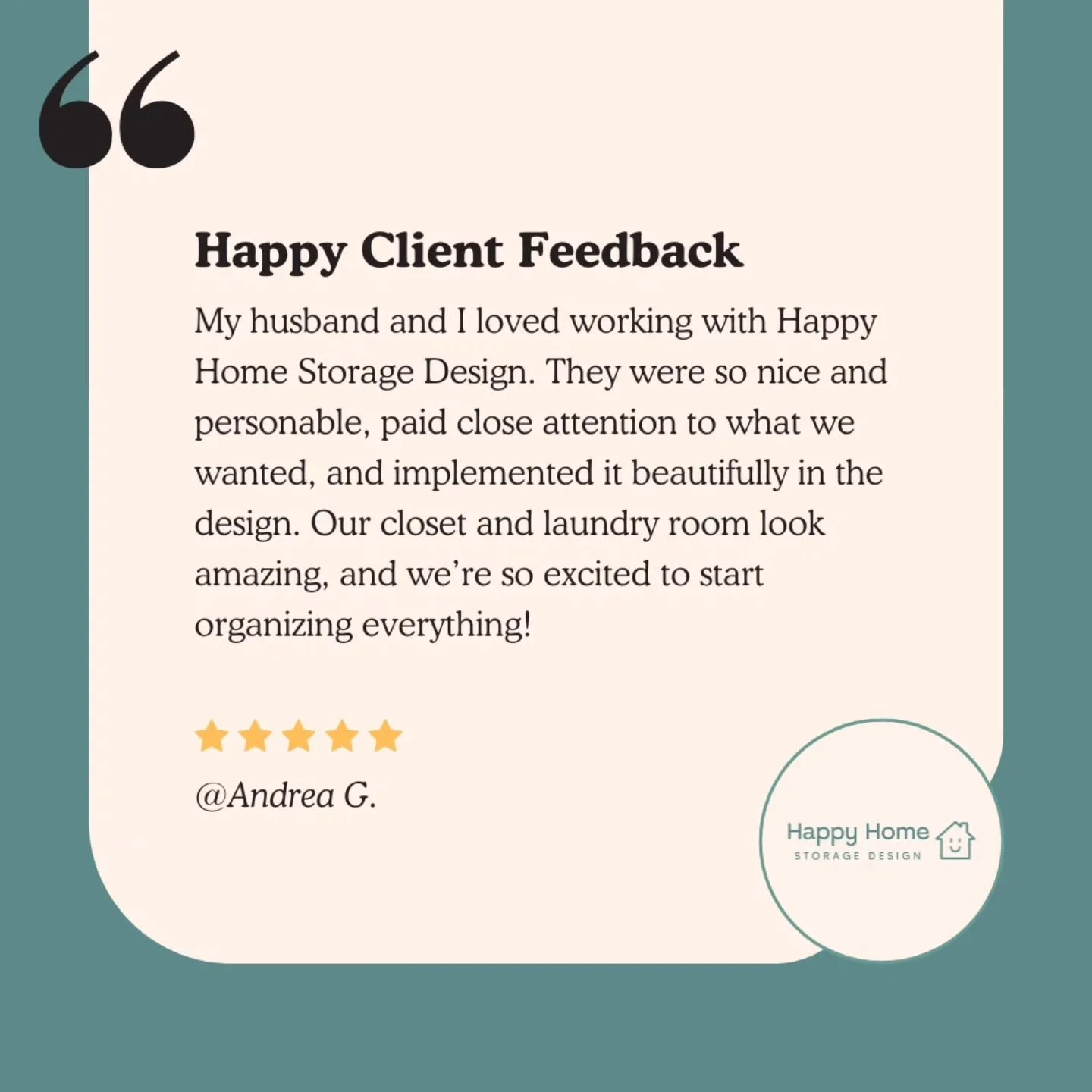 Nothing makes us happier than creating spaces that truly work for your family!
Here&rsquo;s what one happy homeowner had to say about their new closet renovations 👇

➡️ Thoughtful design
➡️ Professional installation
➡️ More space + functionality tha