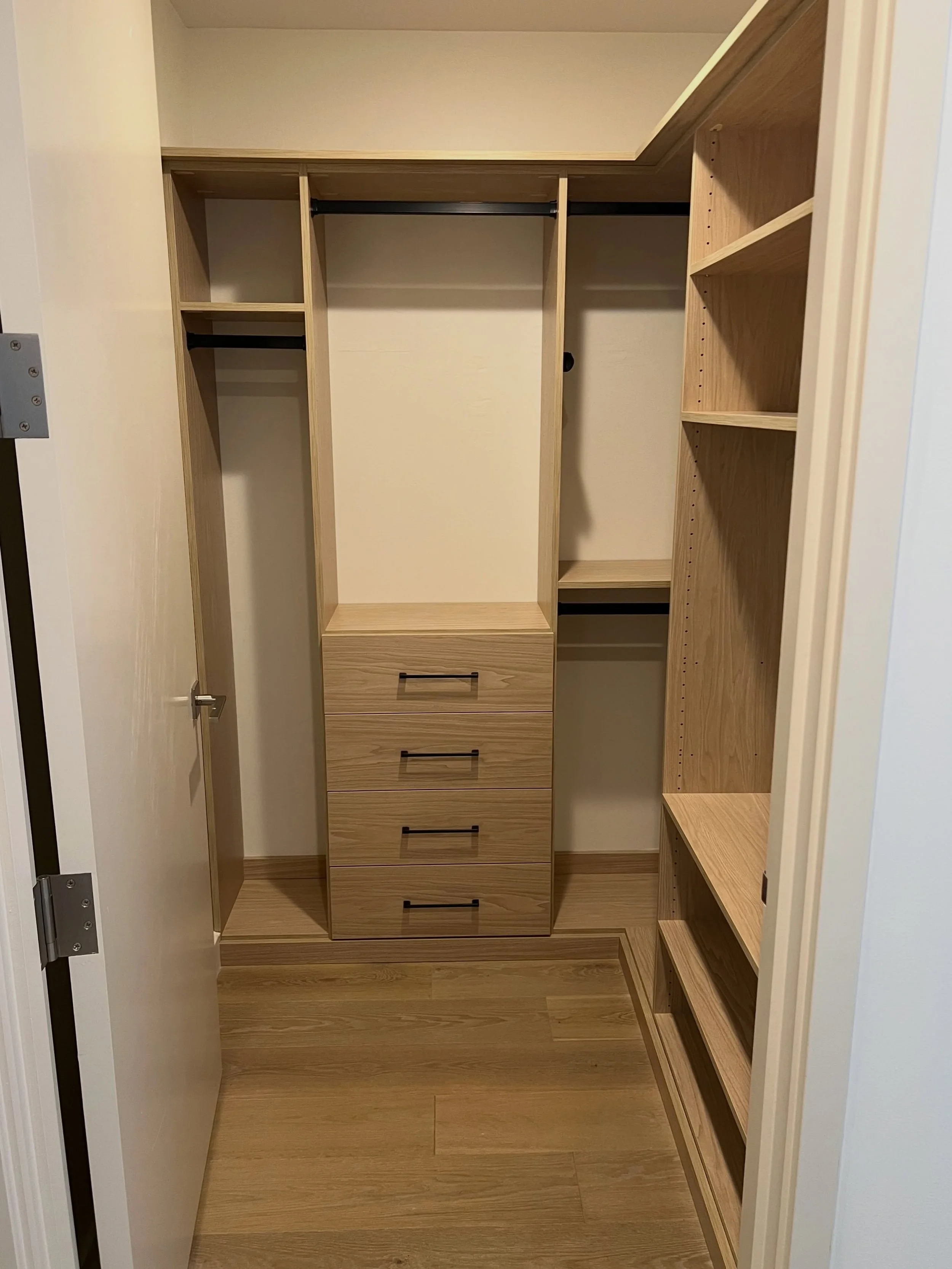 Nueces closets project dump 📸 Nice Austin views for this one! 🤩 

✨ Schedule your discovery consultation using the link in bio to get started today! 

#customclosets #customstorageaustin #austinproper #tagcurate #jewelryorganizer