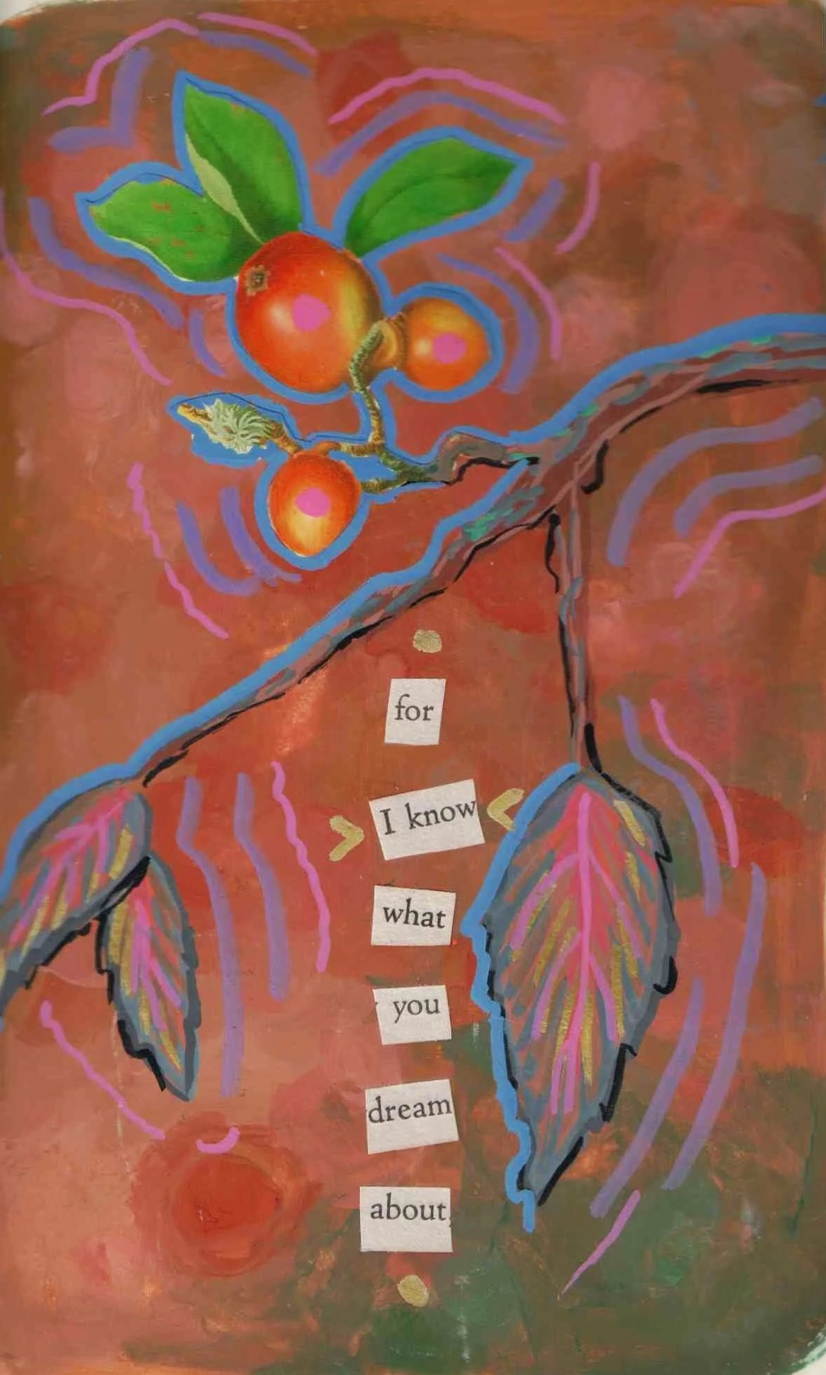 gouache, collage, acrylic marker