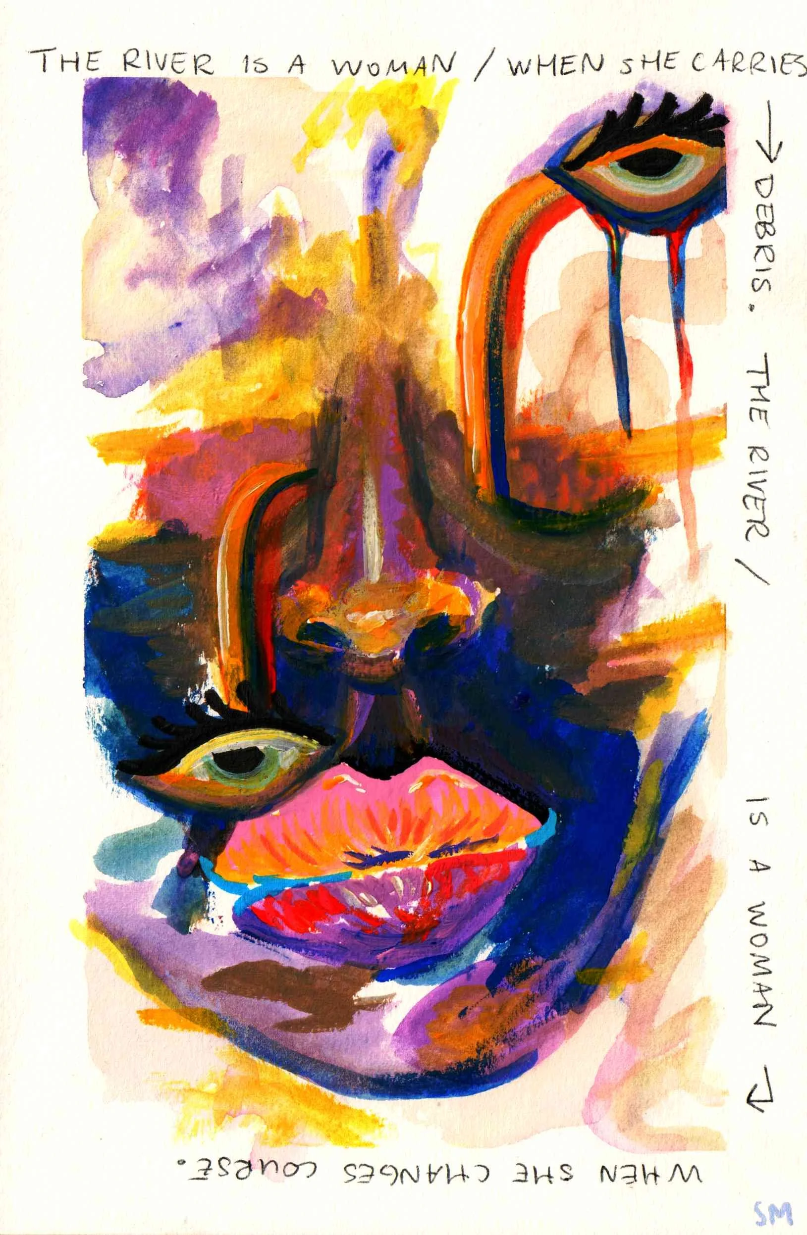 gouache on paper
