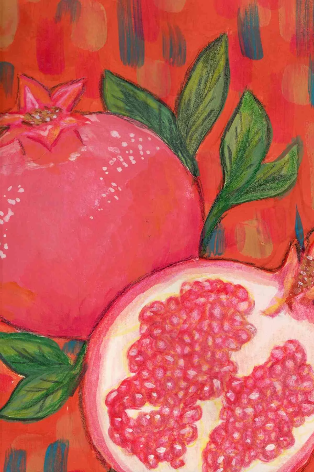 gouache, acrylic marker, colored pencil