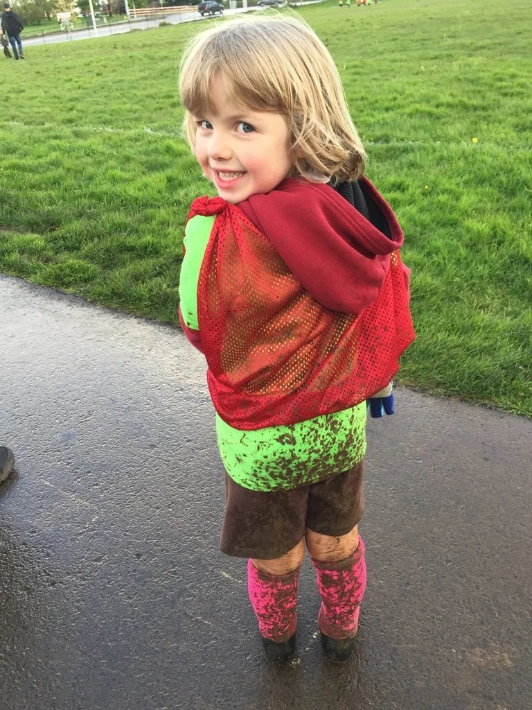 First game, age 4. She'd been dying to play because big brother started first.