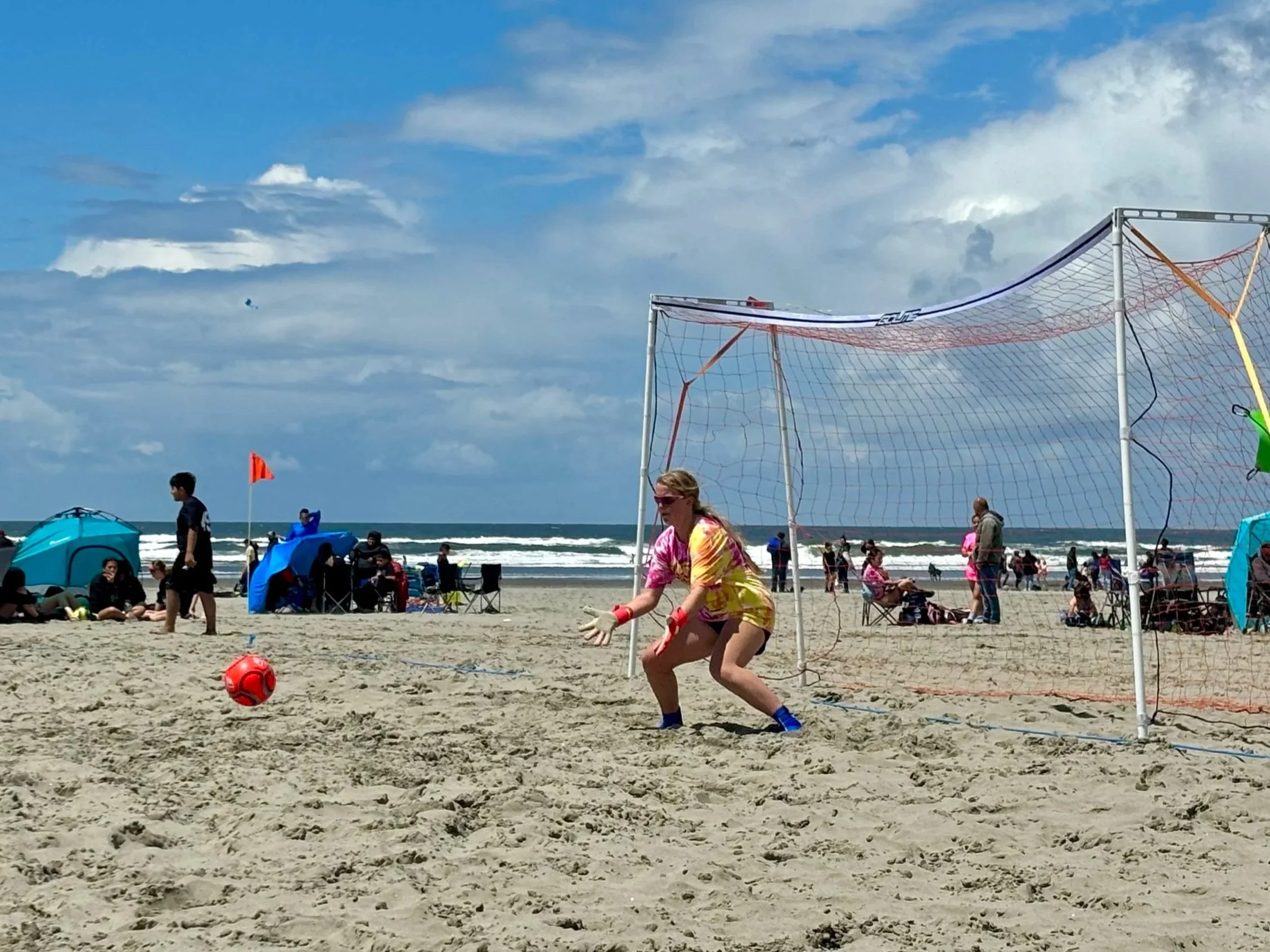 Soccer in the Sand goalkeeper