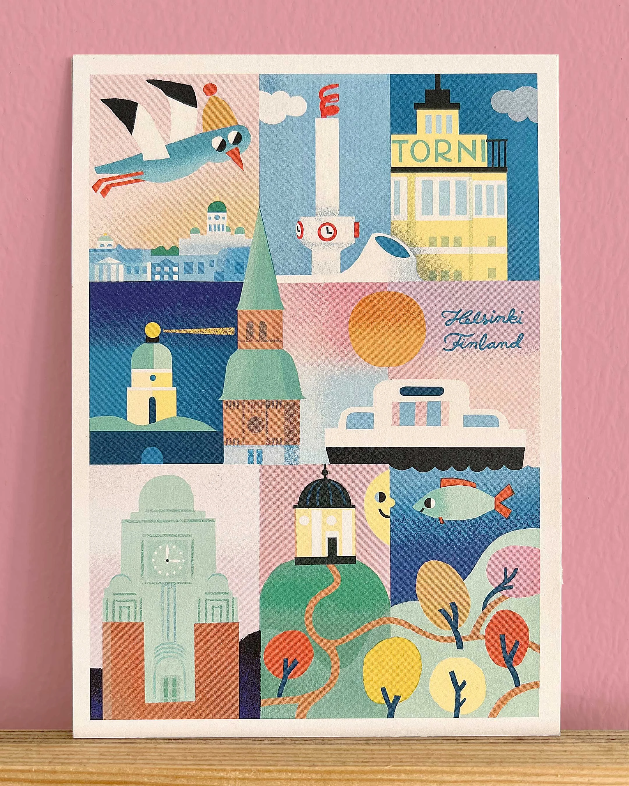 Helsingin tornit postikortti