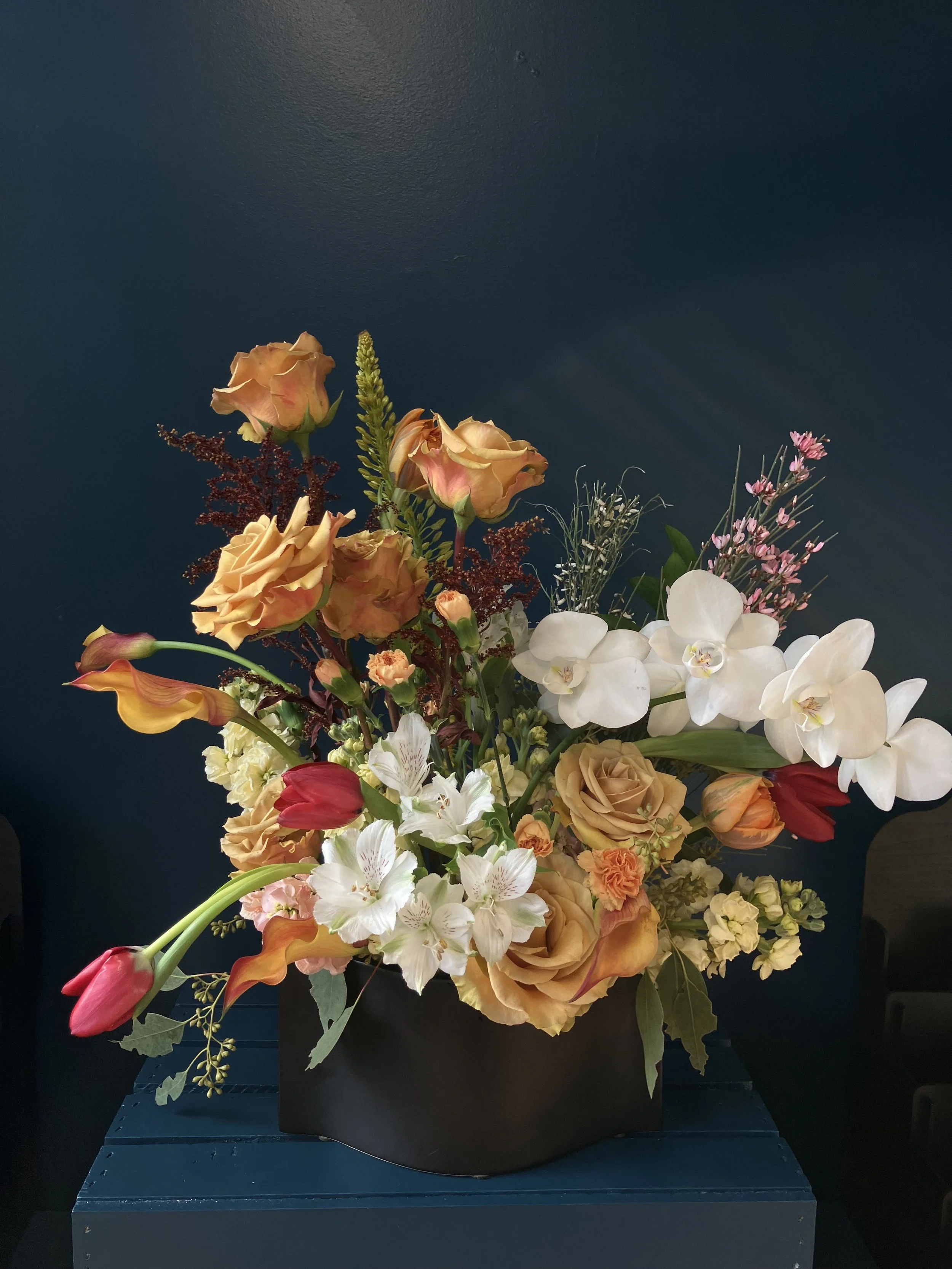 Rose Symphony with Orchid