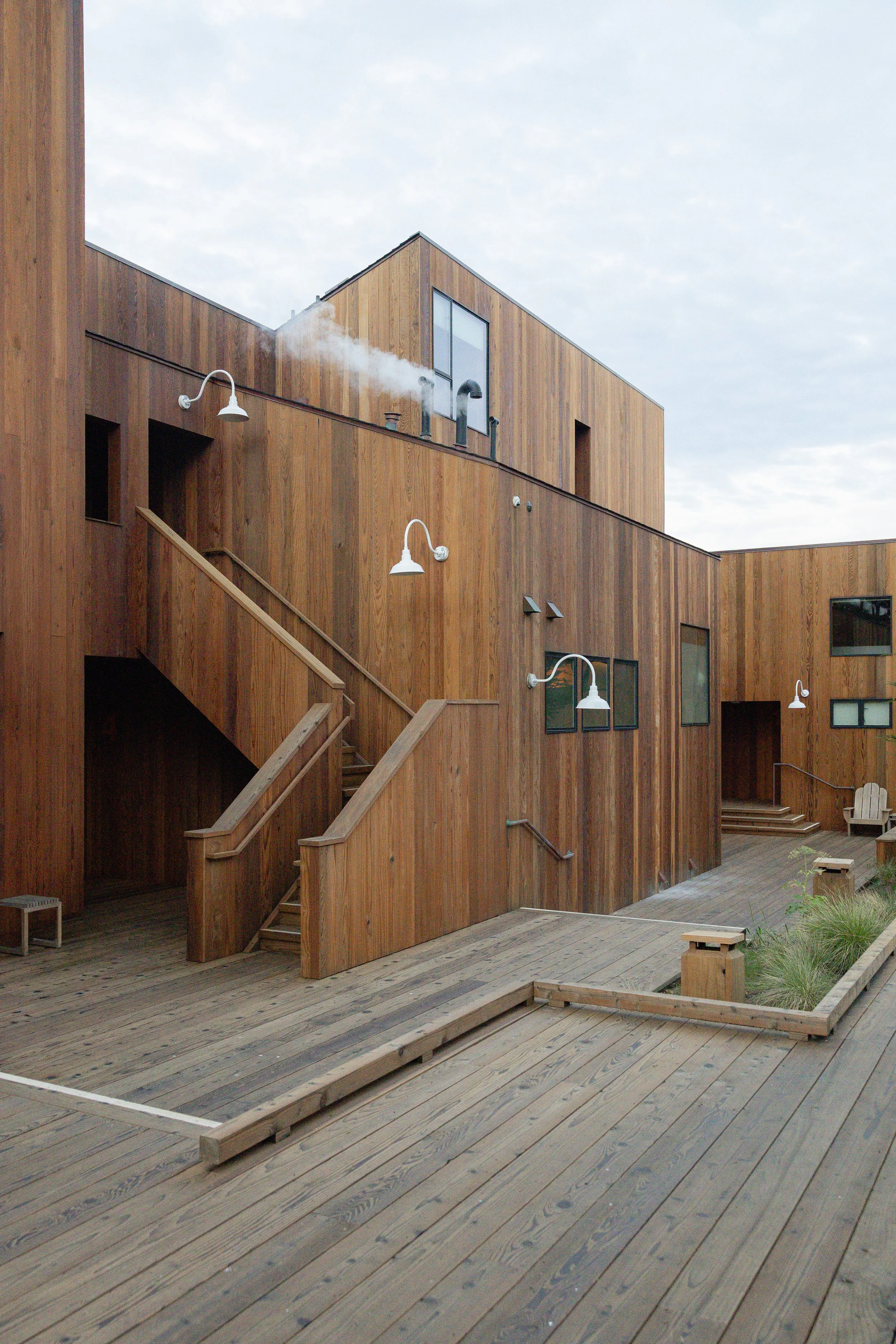 contemporary lodge architecture at sea ranch lodge in northern california