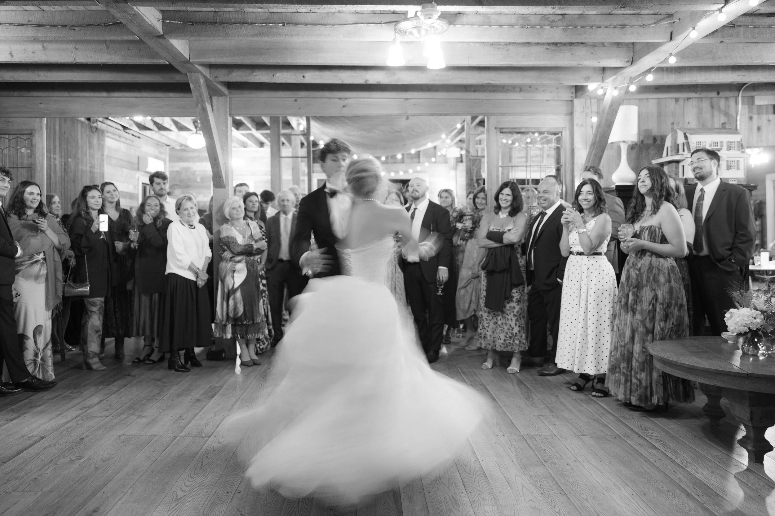 bride and groom first dance at gloriosa & co. wedding venue