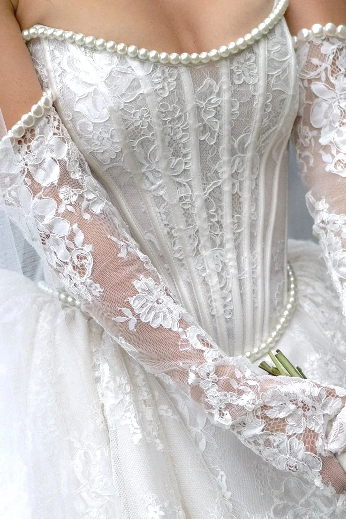 high-fashion designer corset wedding dress