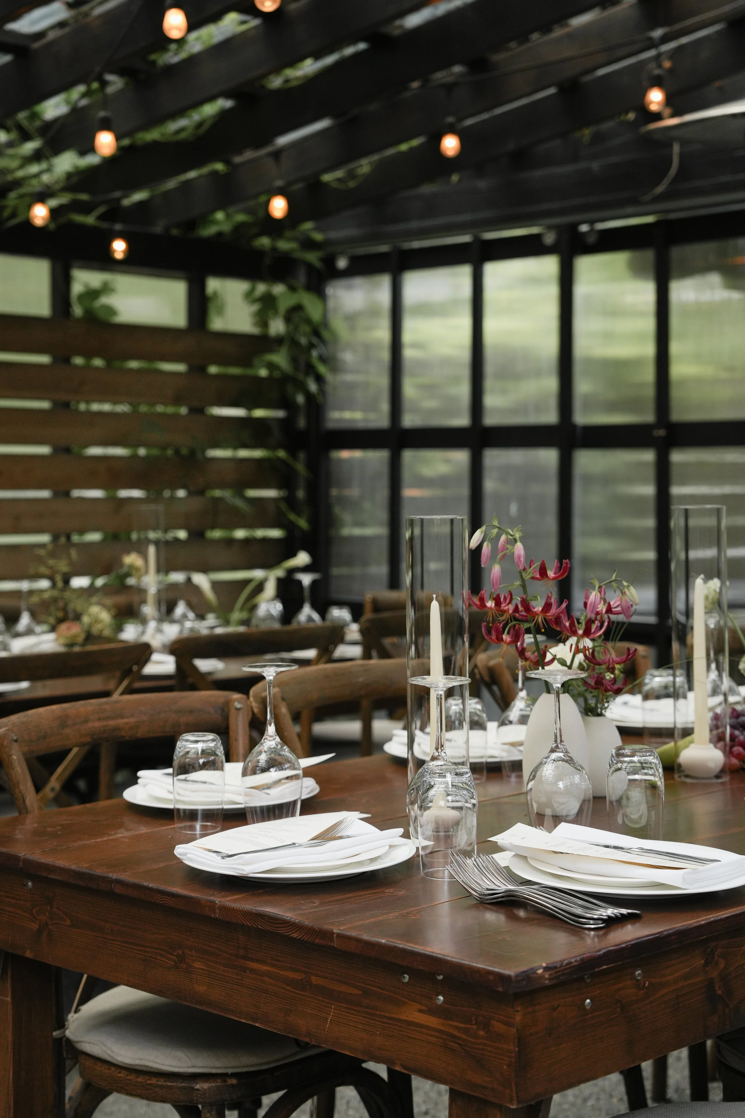 wedding dinner at the corson building