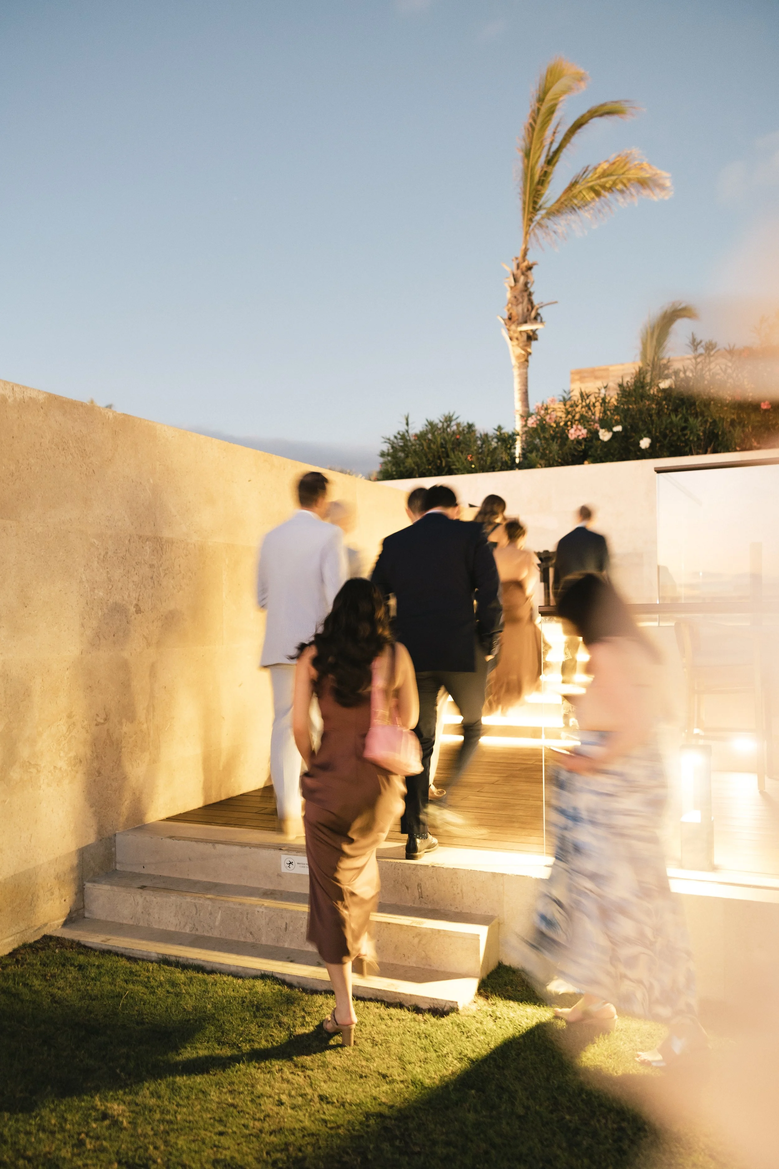 luxury wedding reception on the beach with palm trees