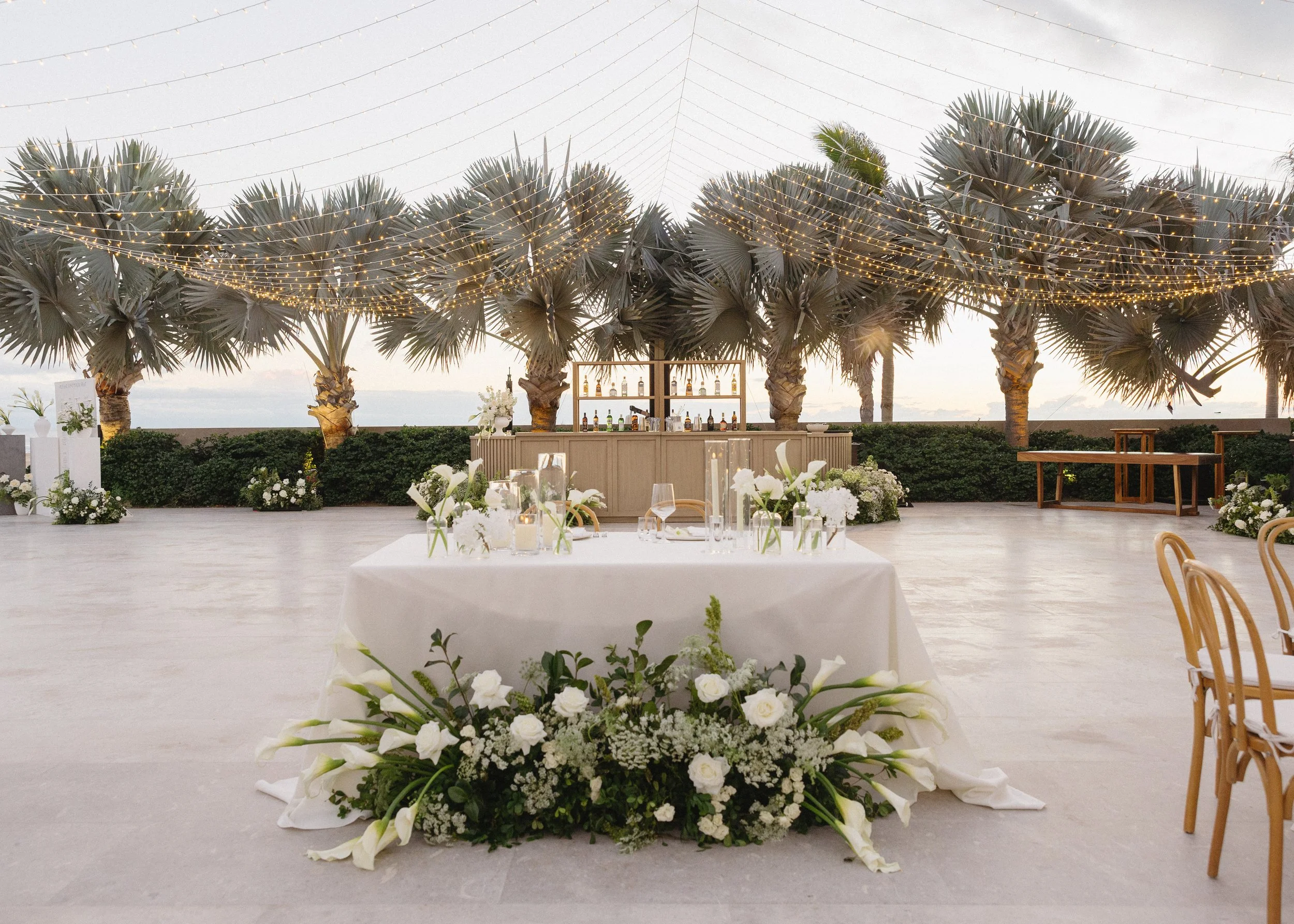 elegant tablescape at nobu hotel los cabos wedding