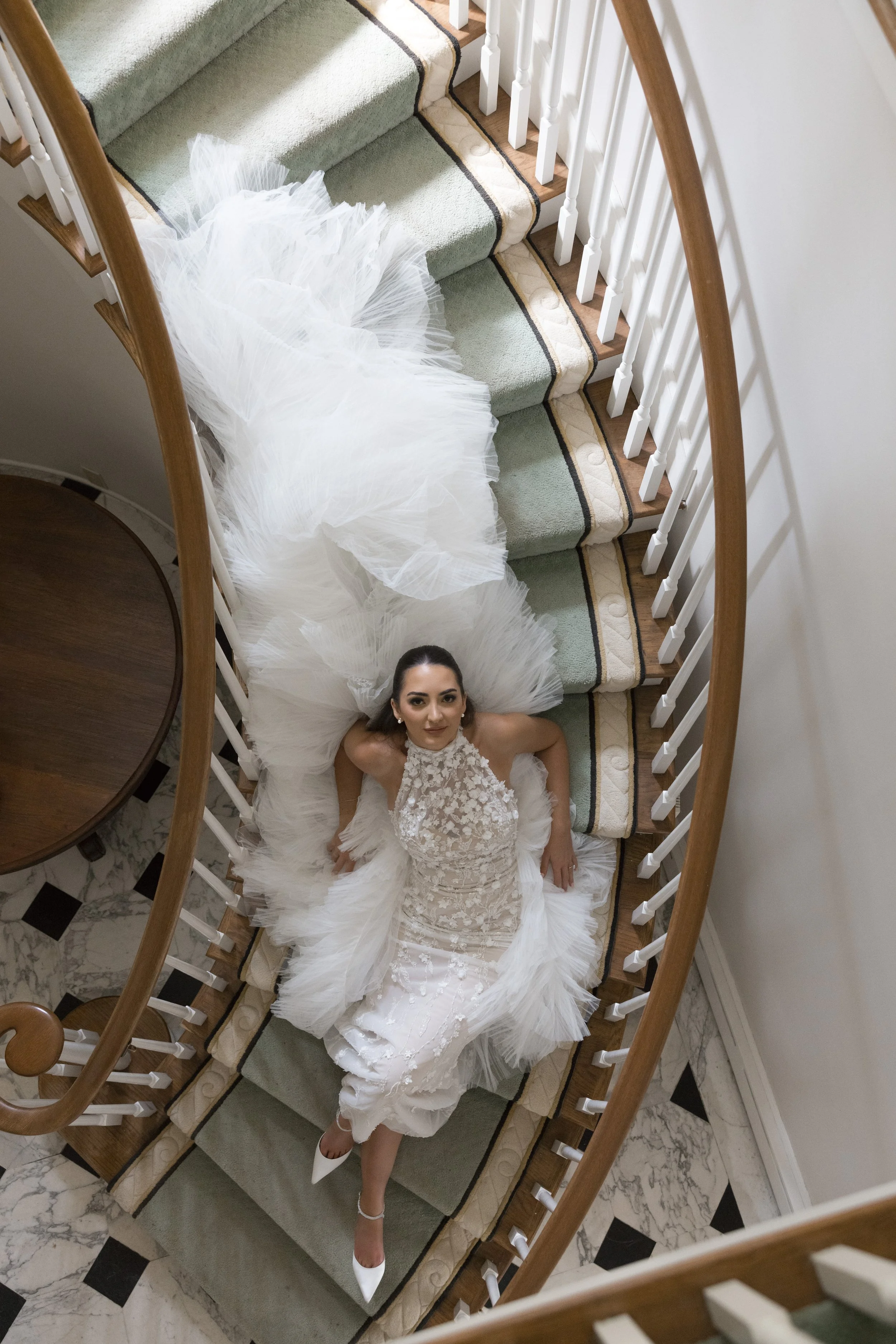 editorial bride portraits at lakewold gardens