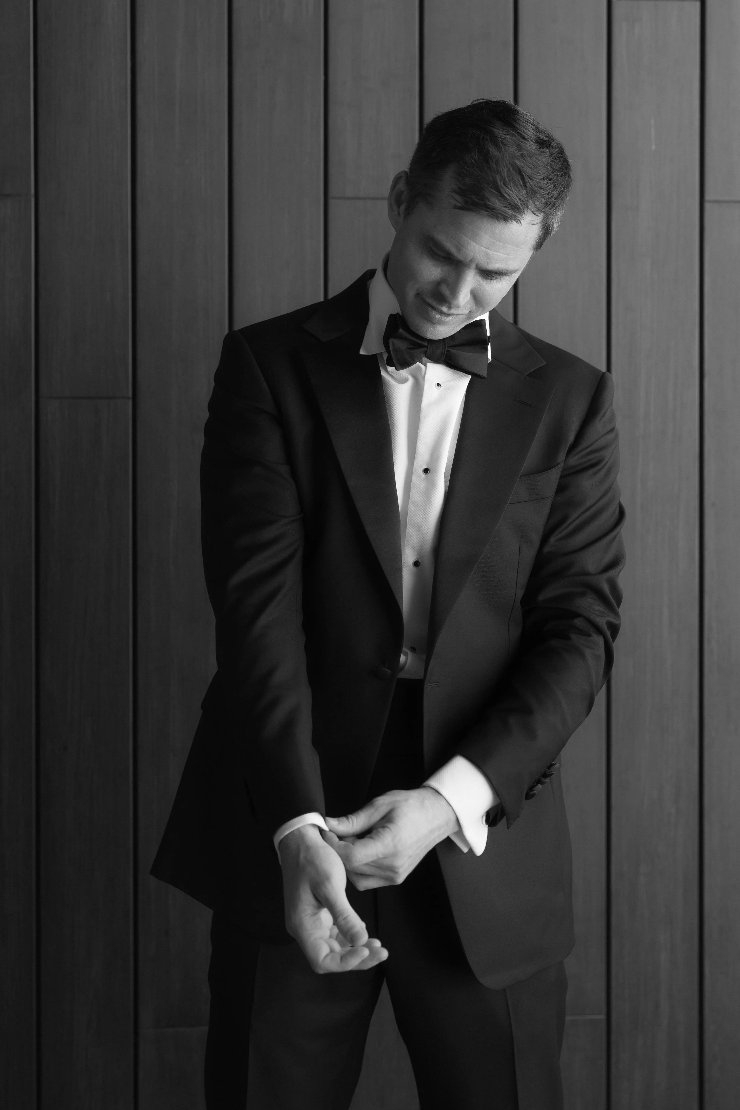 groom fashion portrait at luxury wedding venue nobu los cabos