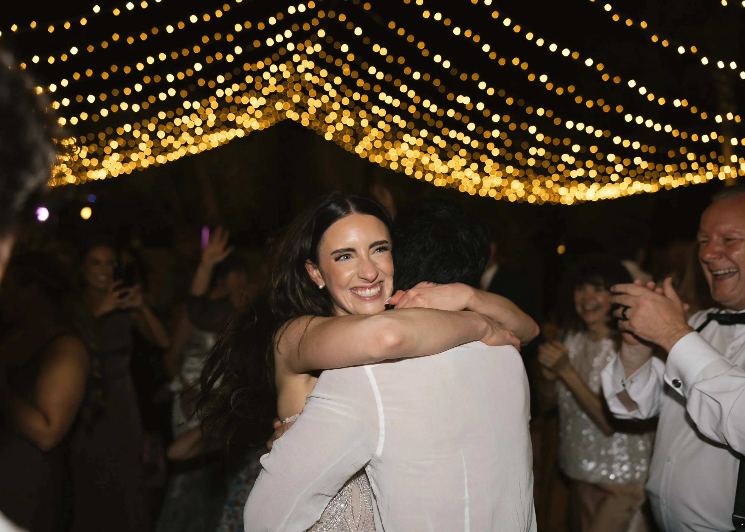 bride dancing at luxury destination wedding party
