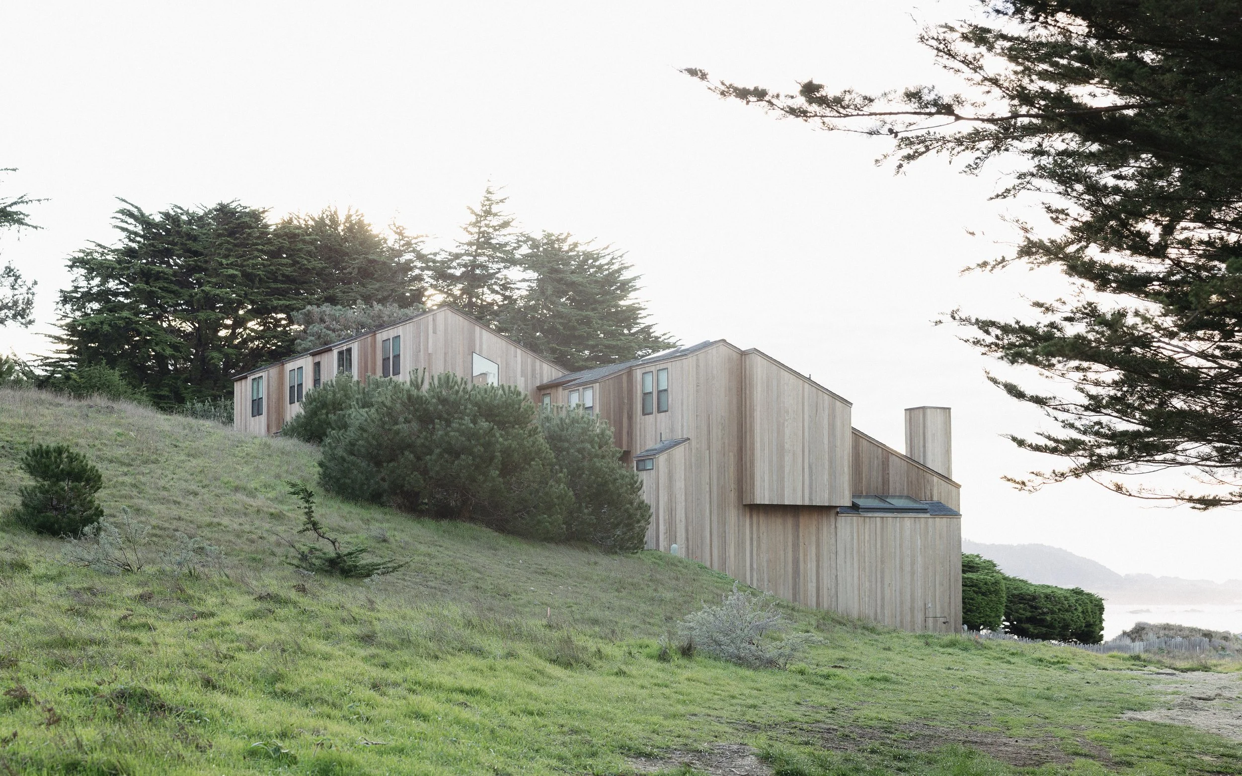 iconic sea ranch lodge architecture integrated into the coastal landscape