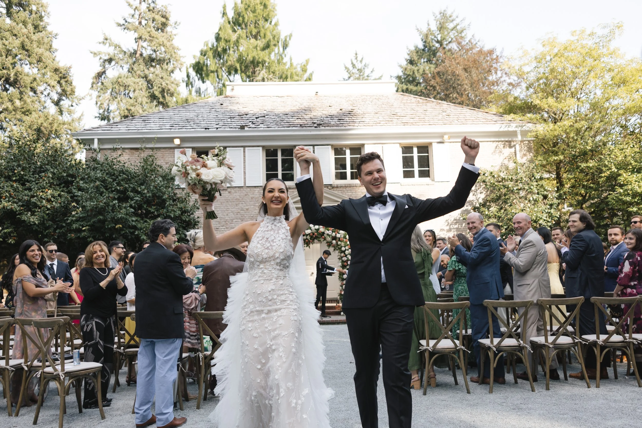 outdoor ceremony at lakewold gardens