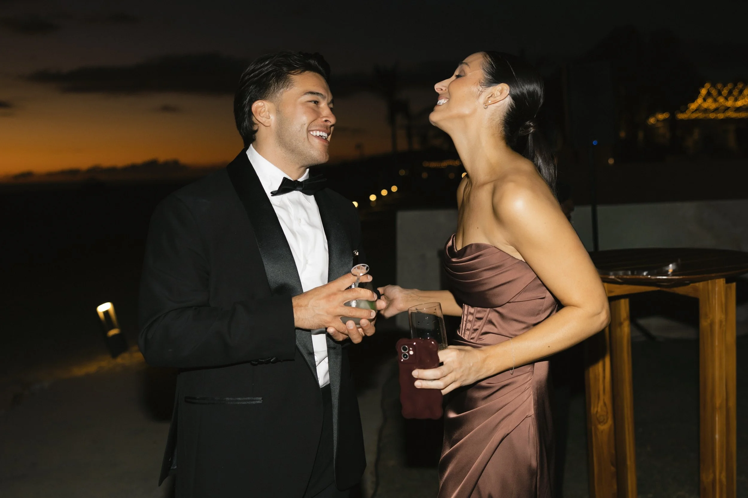 luxury wedding reception on the beach