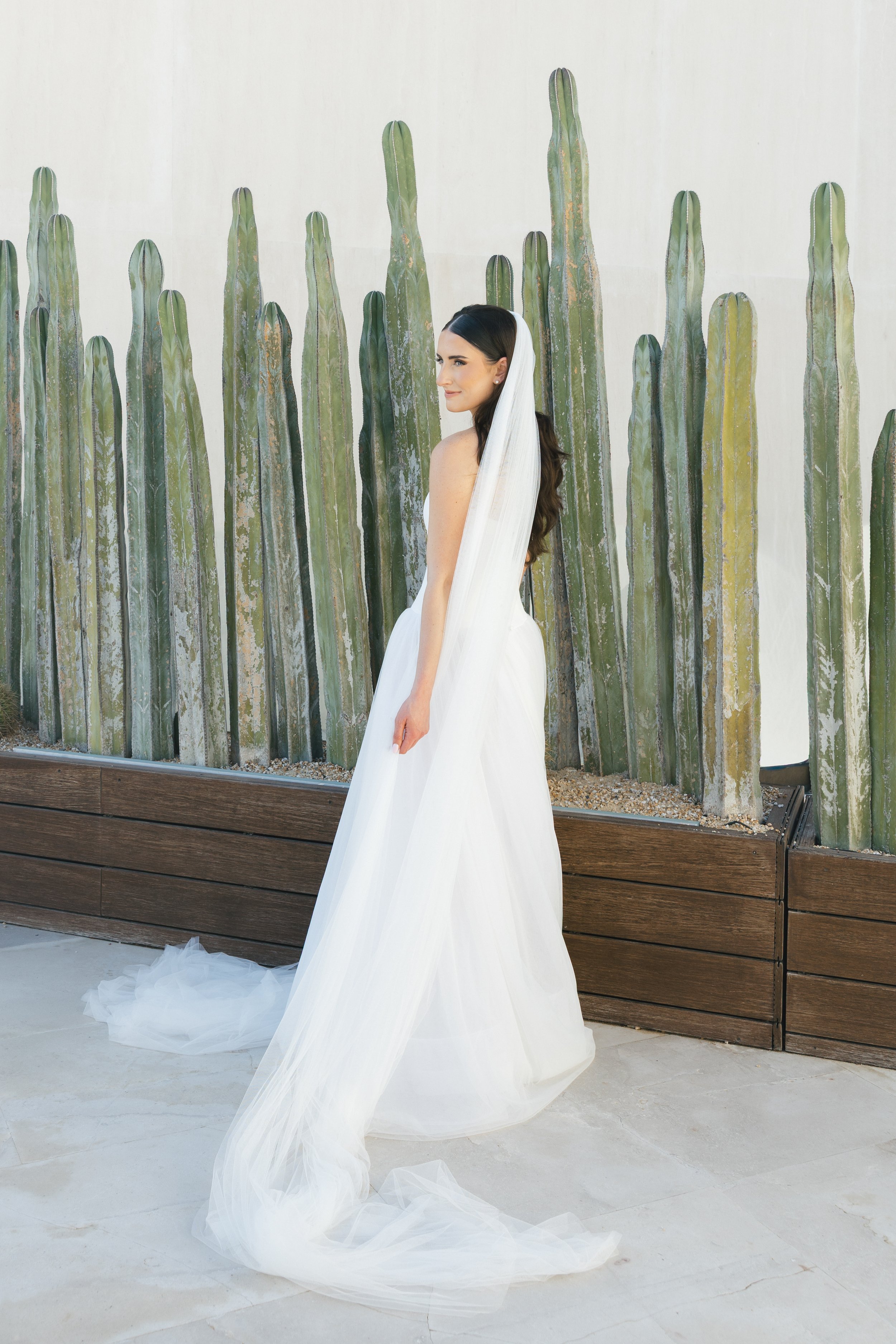 bridal portrait at destination wedding in mexico