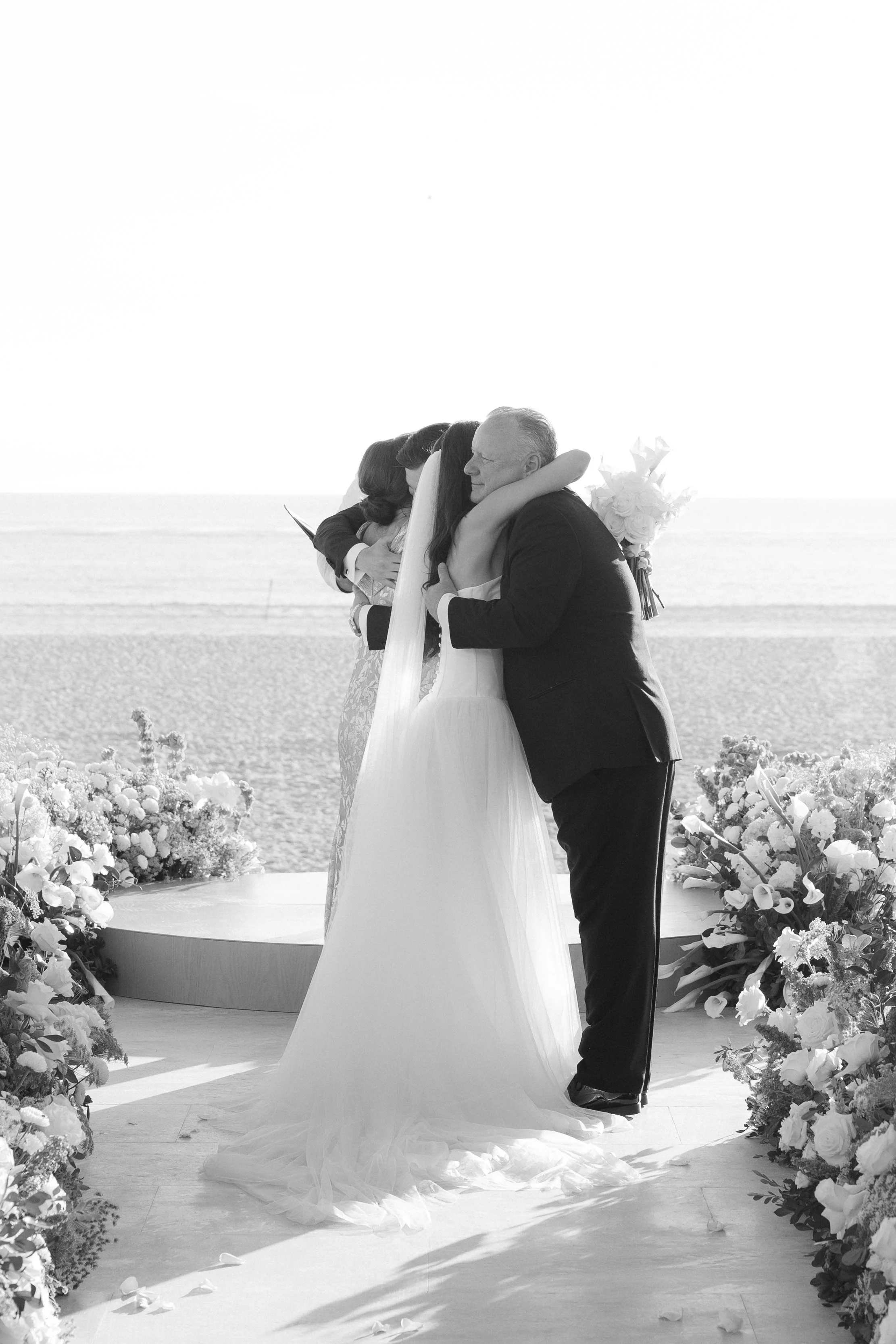 modern ceremony design at nobu los cabos wedding