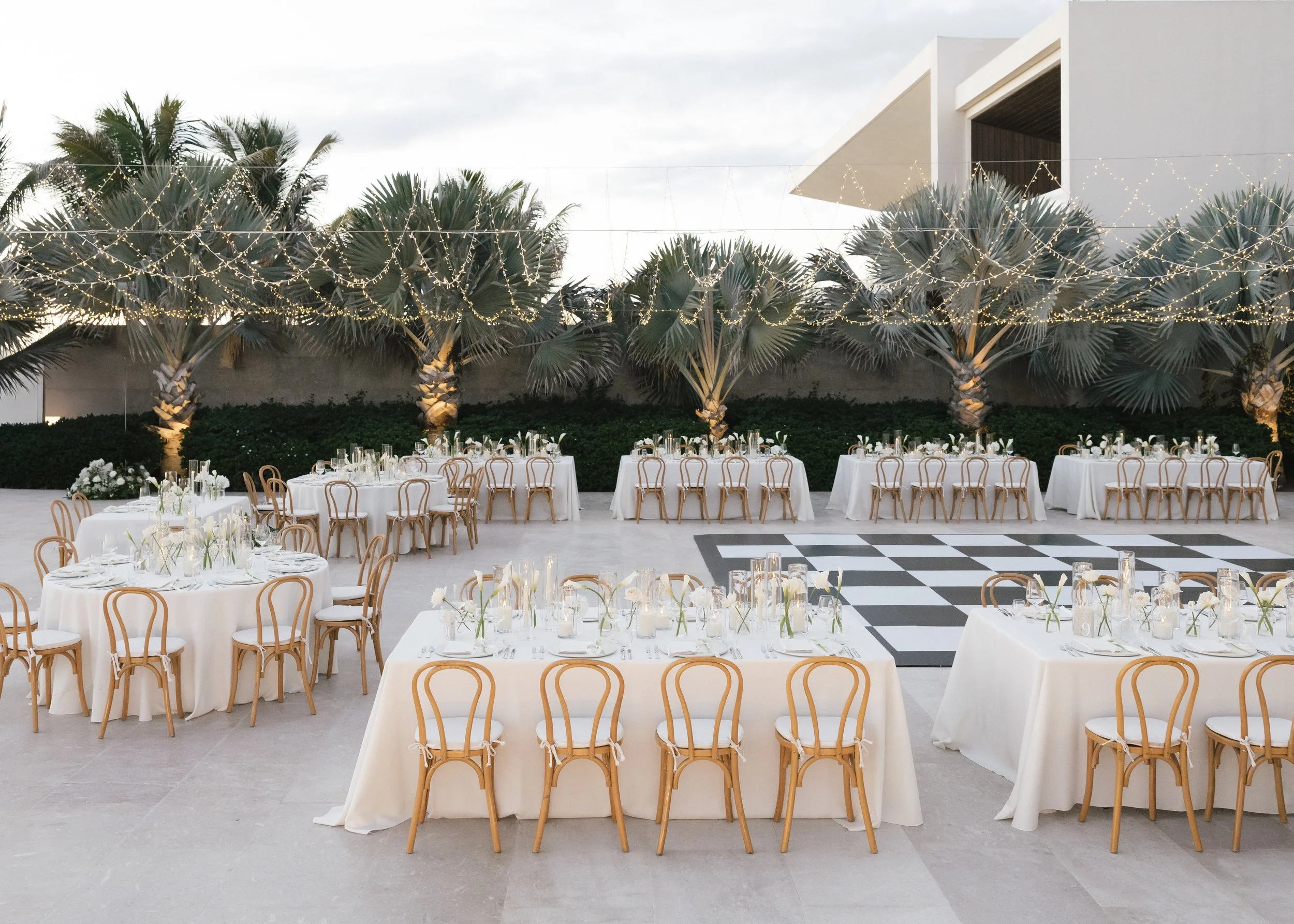 candlelit wedding reception at nobu hotel los cabos
