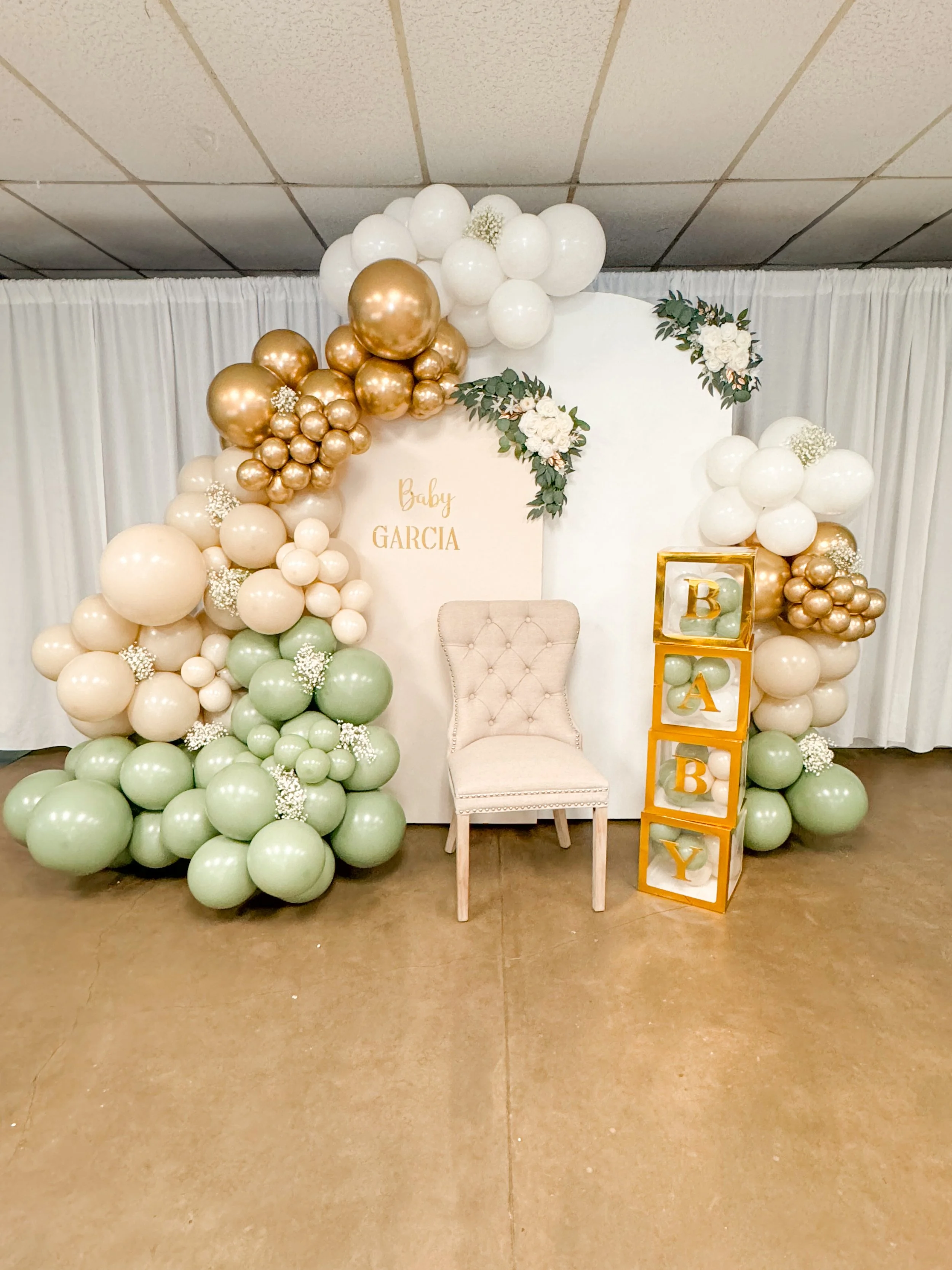 SAGE & WHITE BABY SHOWER