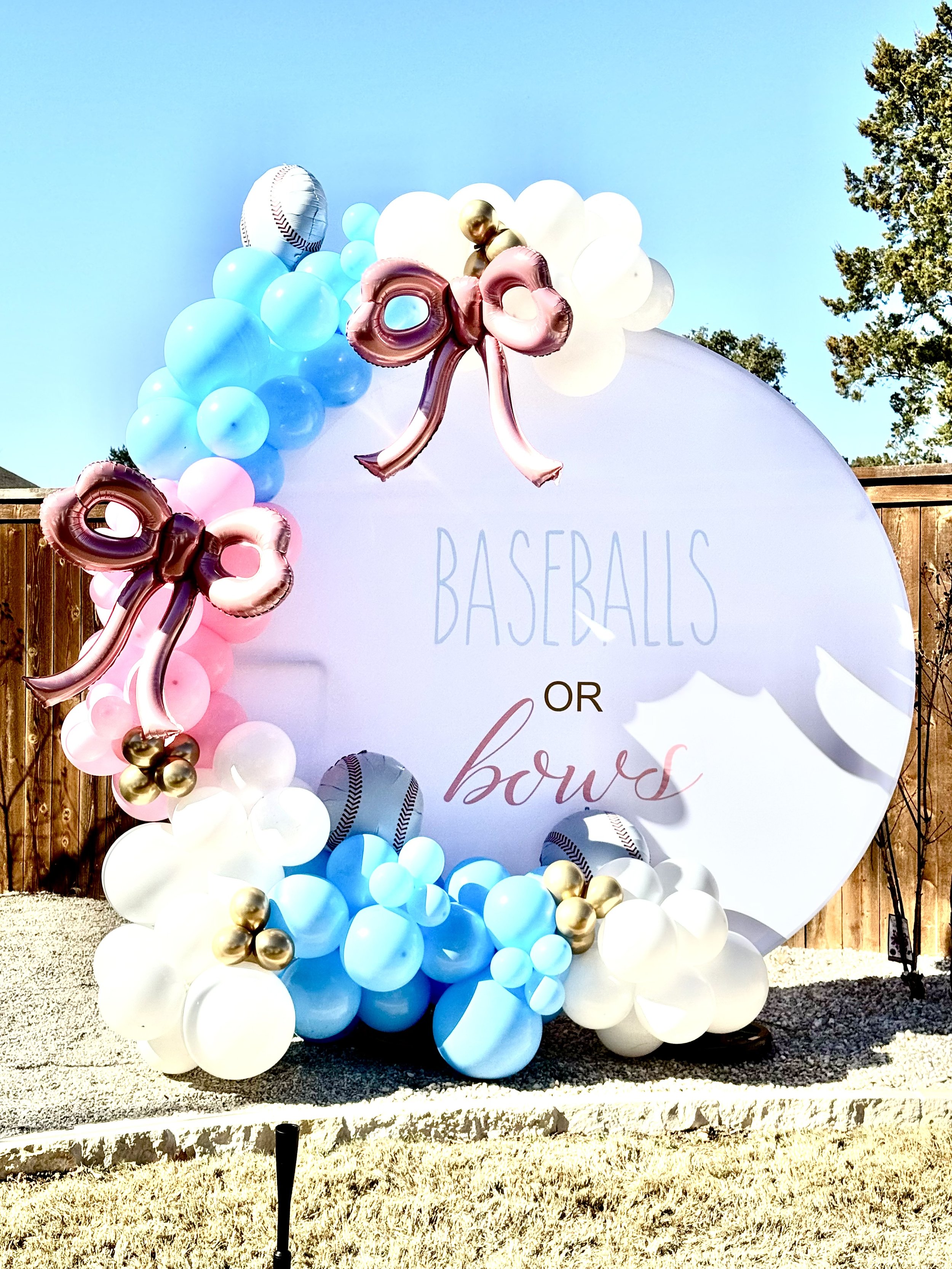 Baseballs or Bows Gender Reveal