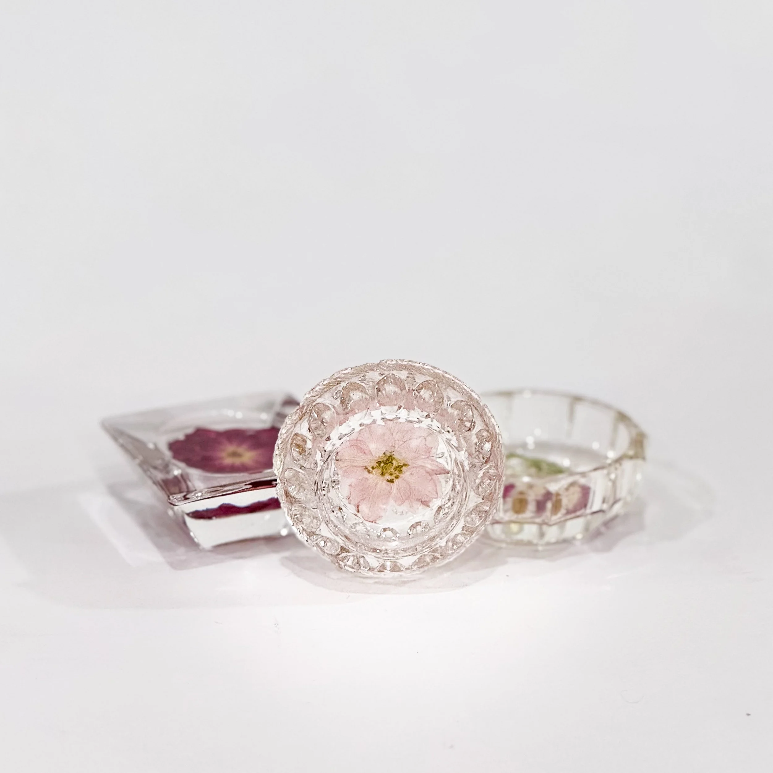 Vintage & Antique Clear Glass Salt Cellars (1880s - 1970s)