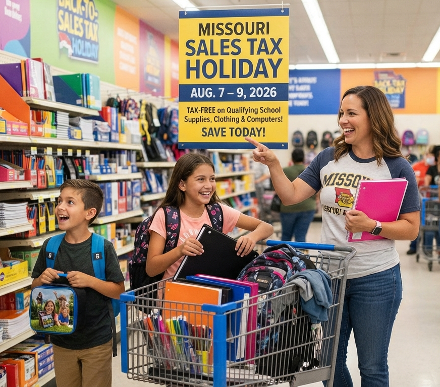 Back-to-School Sales Tax Holiday Returns for Missouri