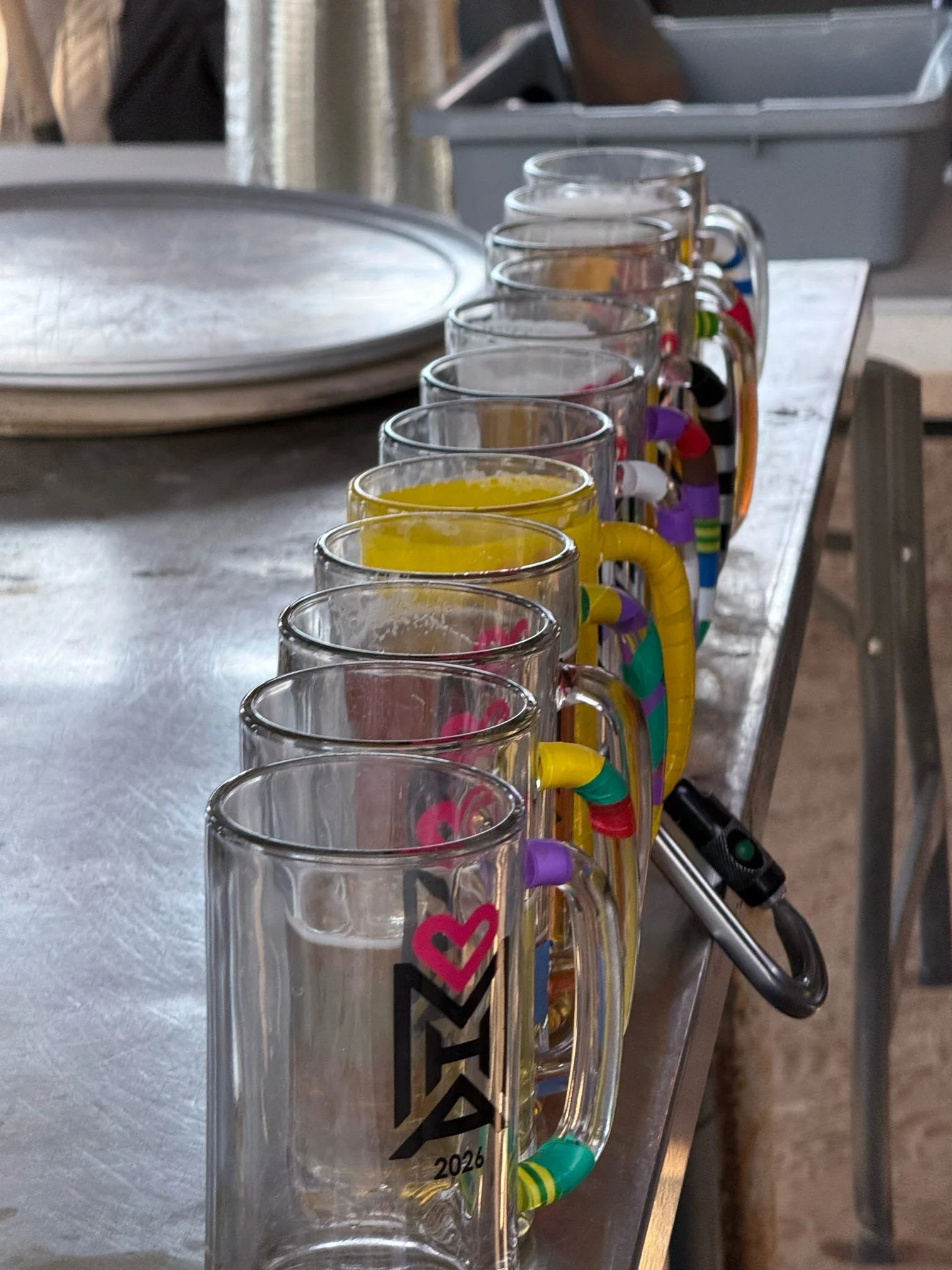 Lined up and ready to be filled