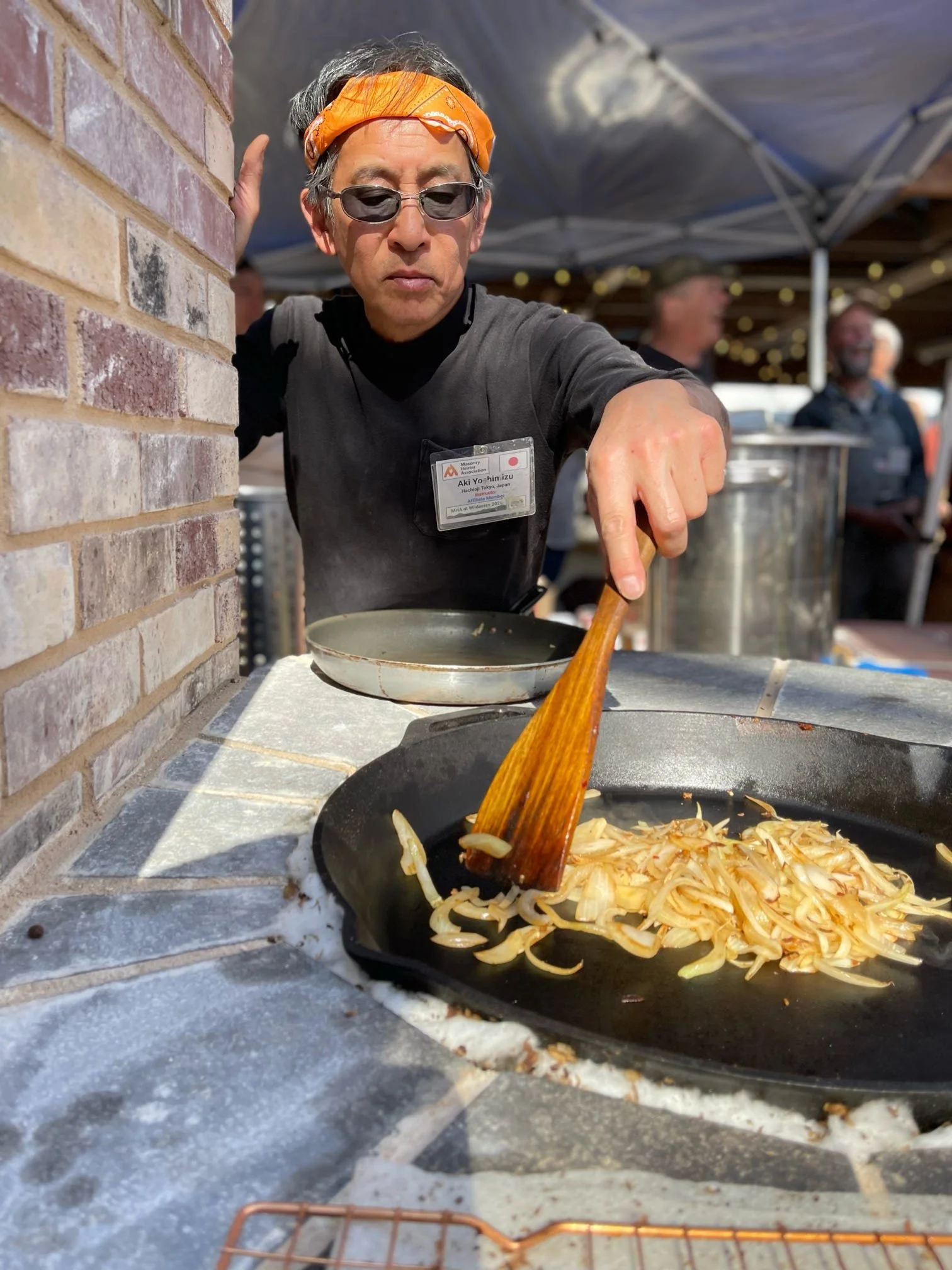 Caramelized onions for the pizzas