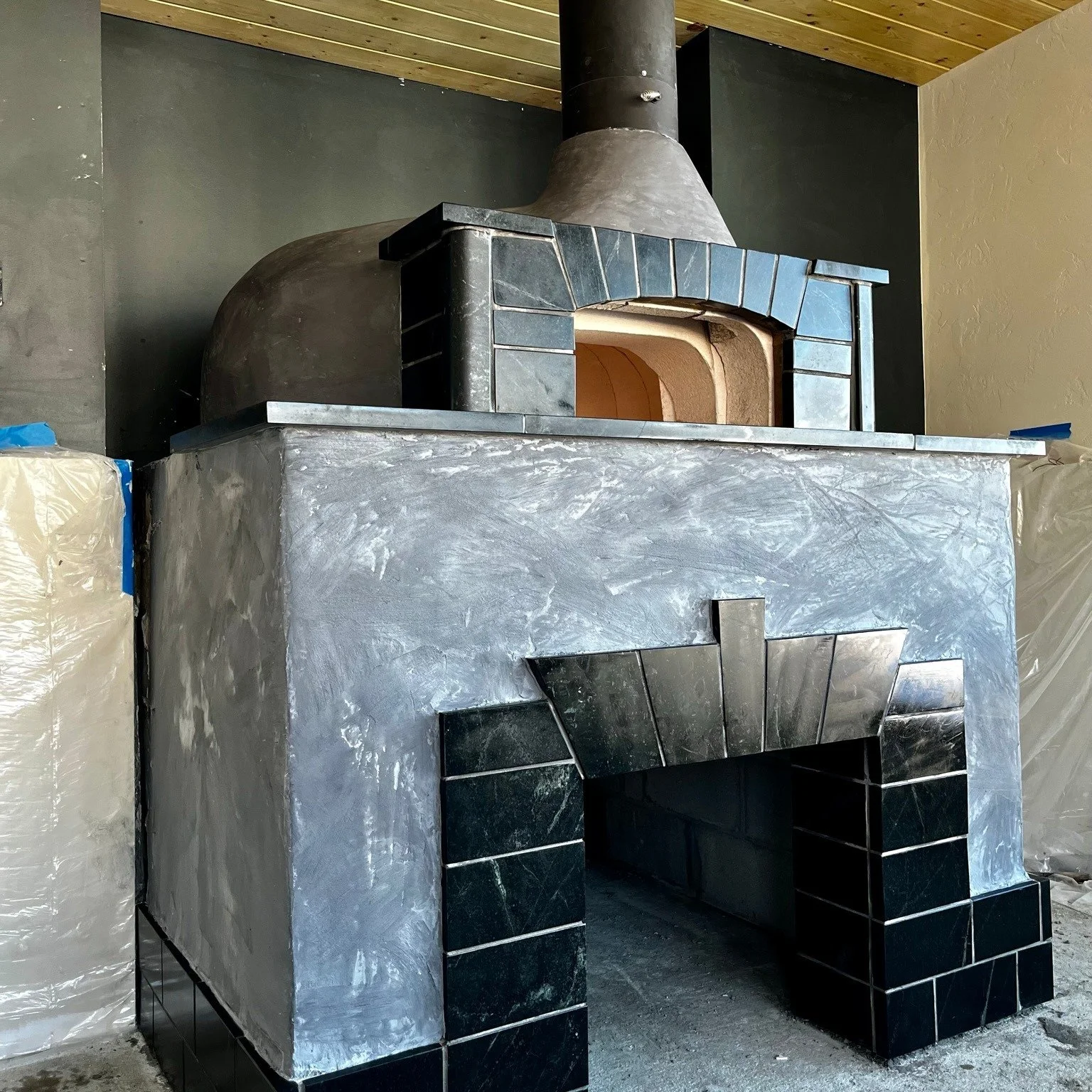 Soapstone fireplace front