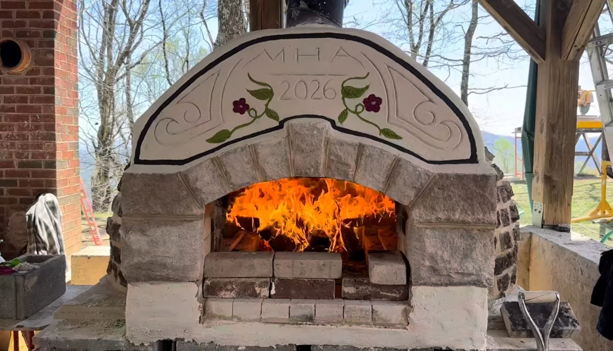 Wood-fired Oven in use