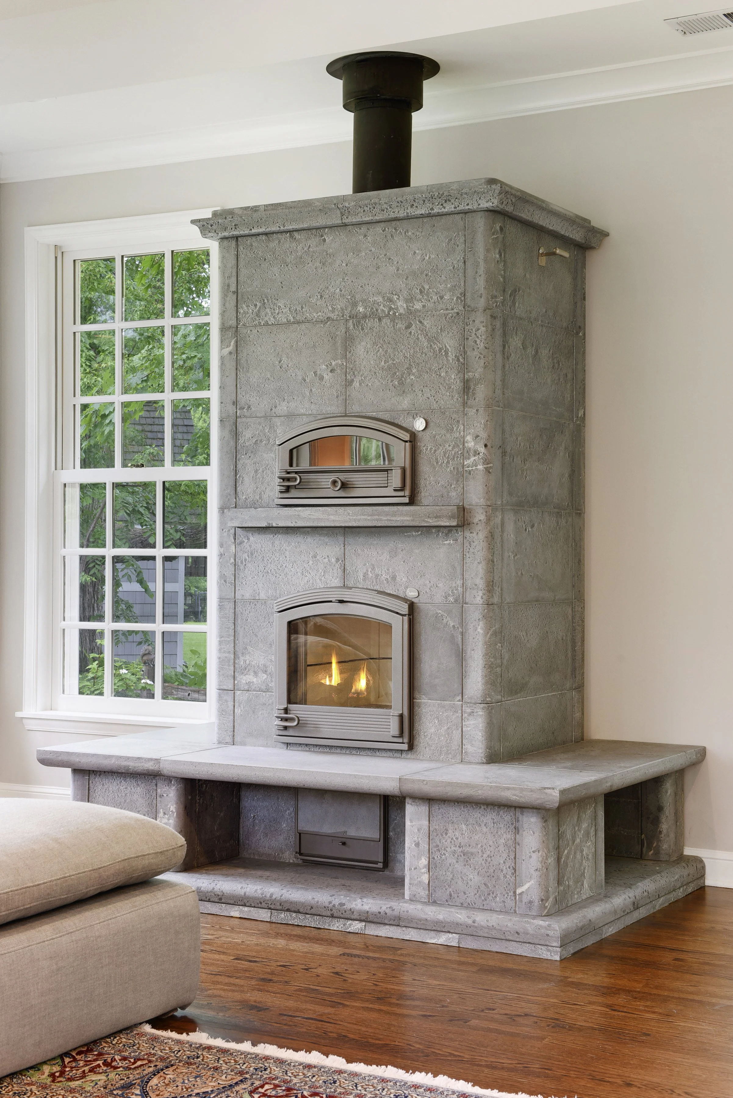 Tulikivi Soapstone Fireplace front