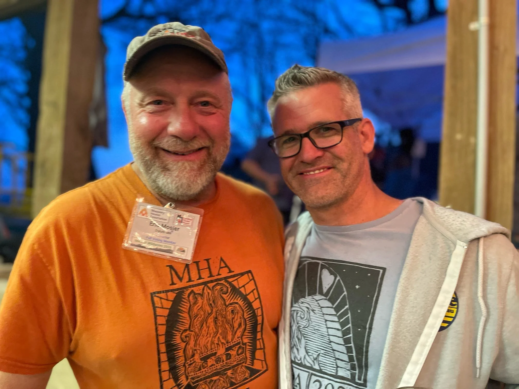 Eric and Rob repping the MHA merchandise!