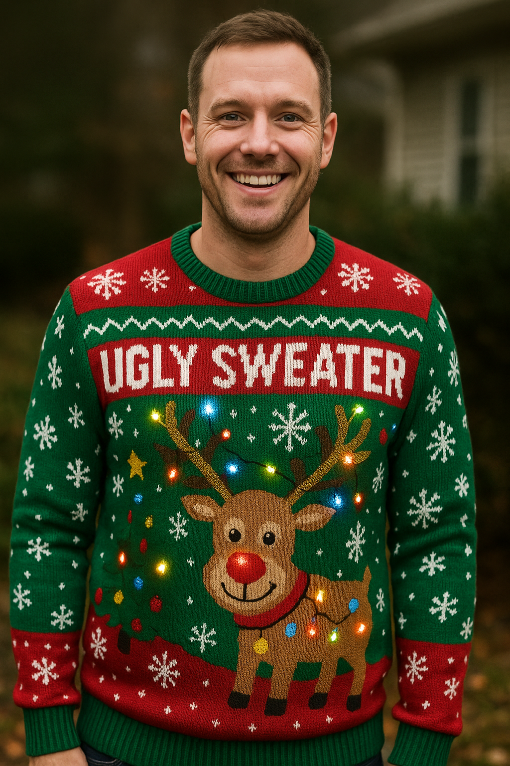 🎄🧶 Ugly Sweater Day — December 17 - Because subtlety is overrated and rhinestone reindeer deserve their moment.
