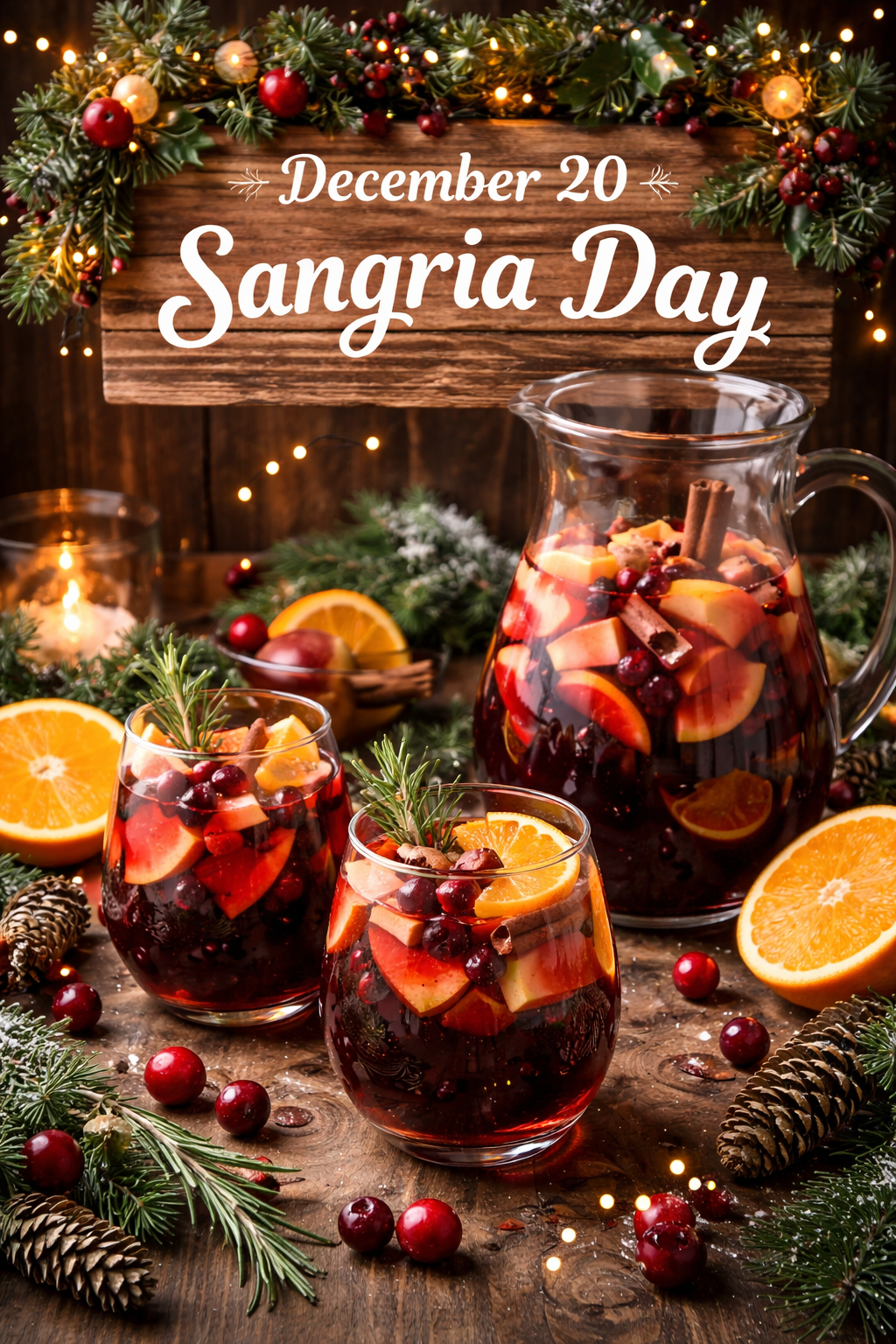 🍷 Sangria Day — December 20 - Because fruit belongs in wine and no one can convince me otherwise.