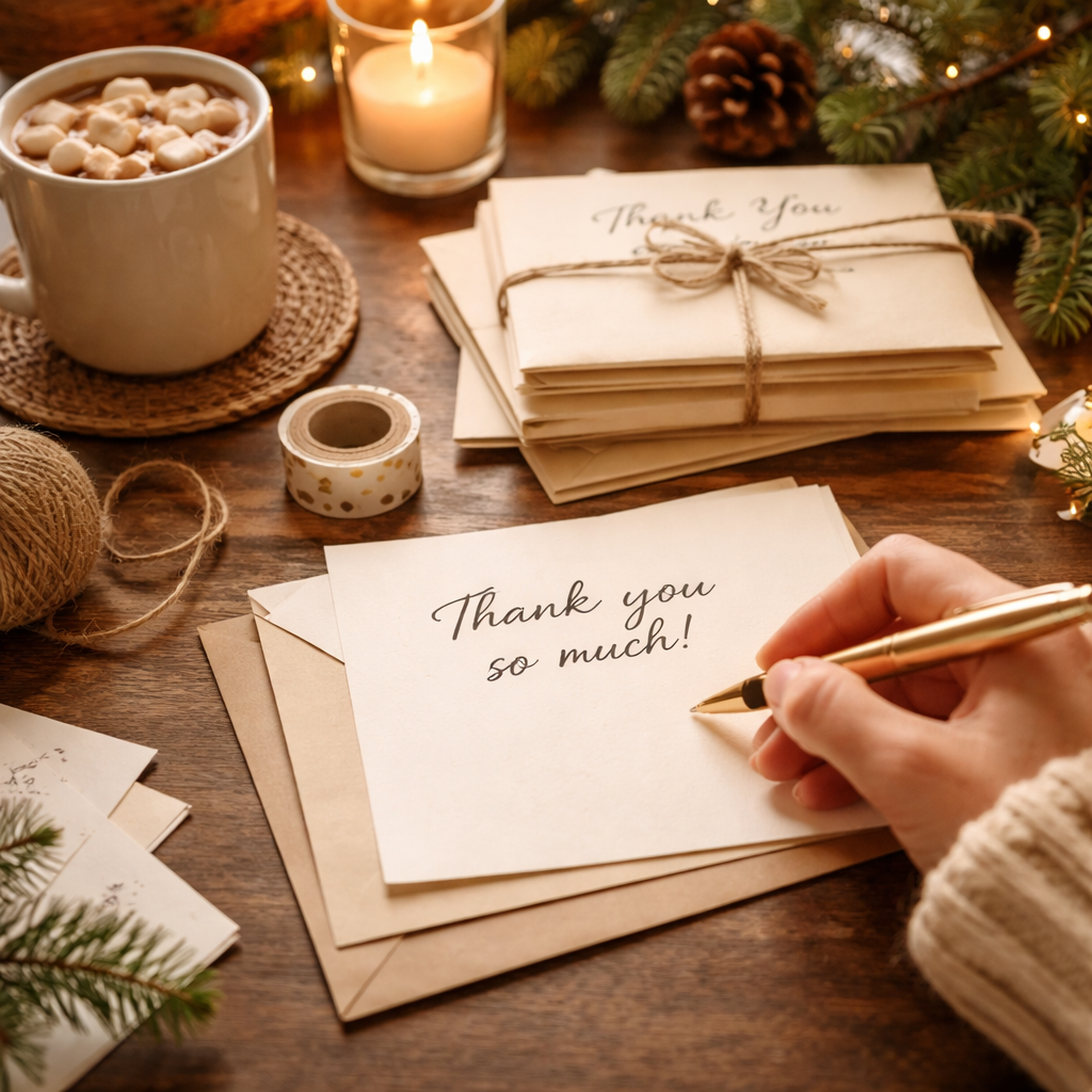 ✉️💛 Thank You Note Day — December 26 - The calm, reflective holiday that shows up right after the chaos and quietly says, “Hey…let’s be thoughtful.”