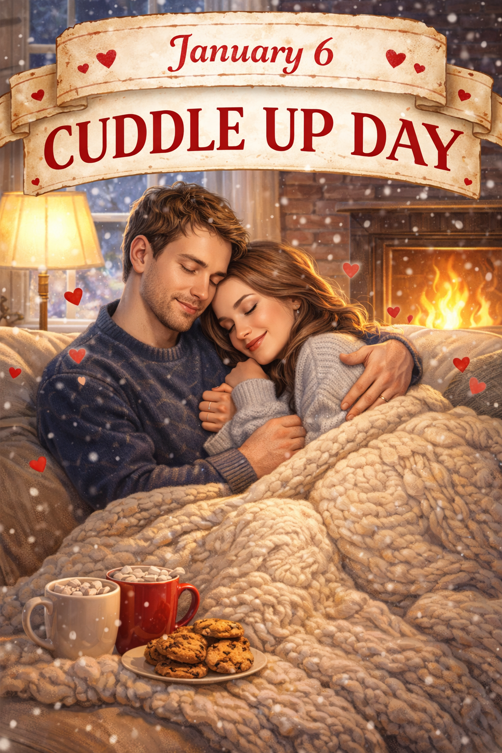 🛋️💞 Happy Cuddle Up Day! 💞🛋️January 6 — Permission granted to do absolutely nothing (together)